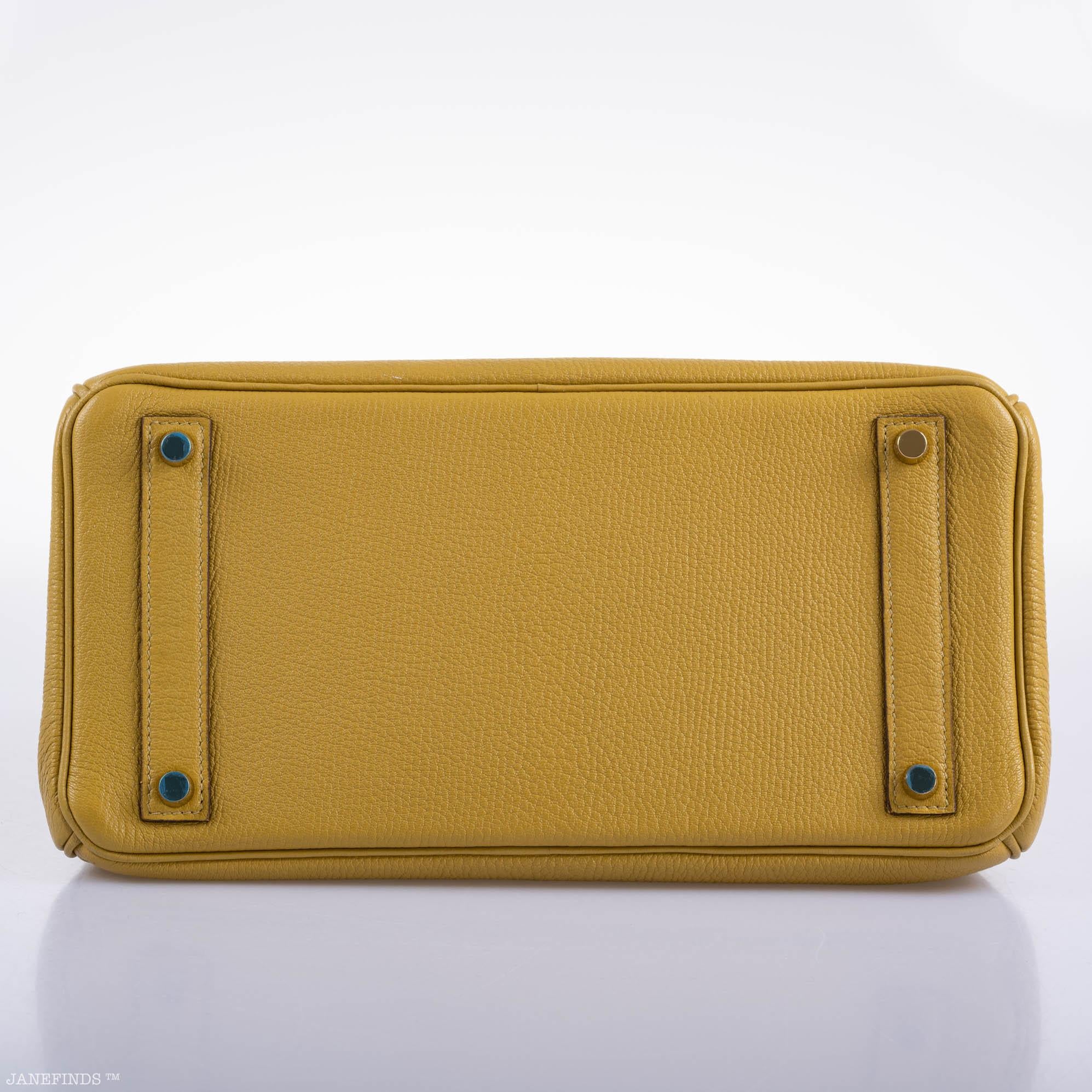 Hermès HAC Birkin 32 Cardamom Chevre with Gold Hardware - 2008, L Square