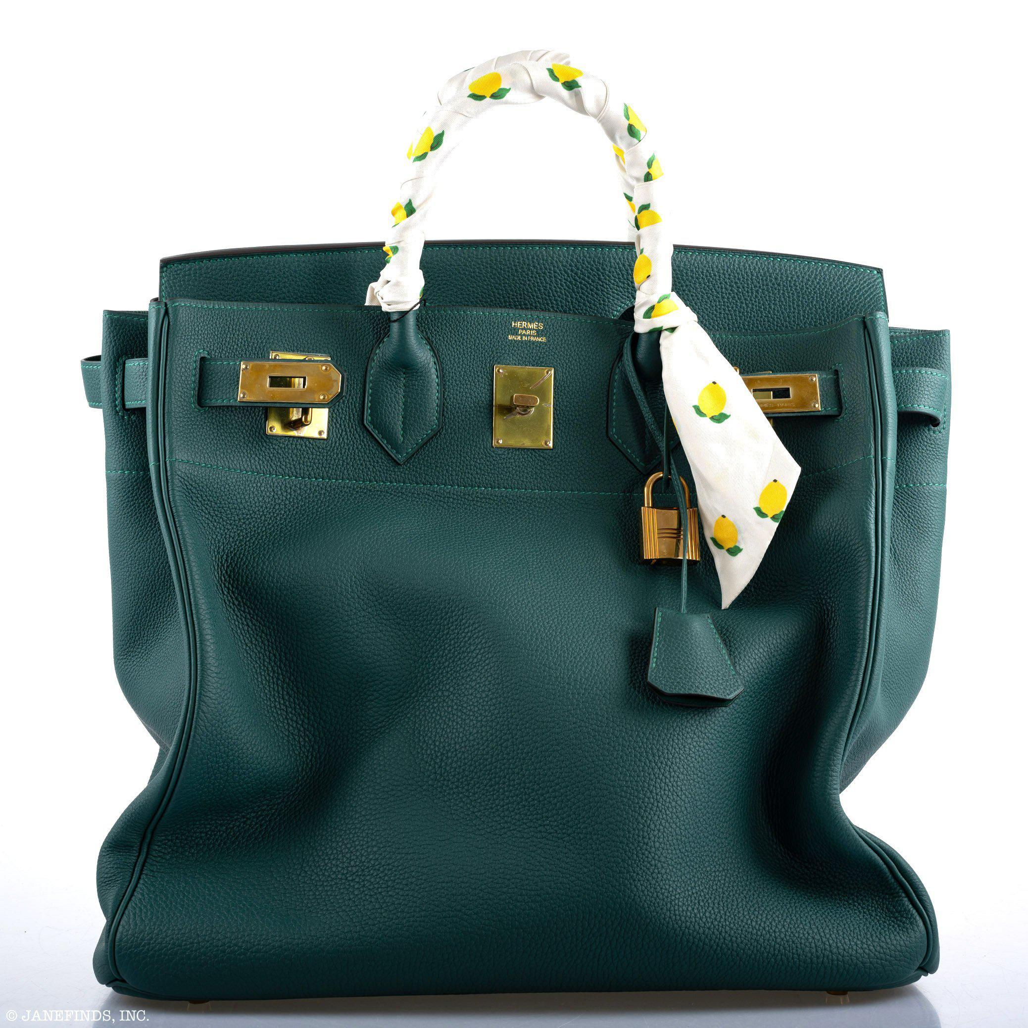 Hermès HAC Birkin 40 Malachite Togo with Gold Hardware