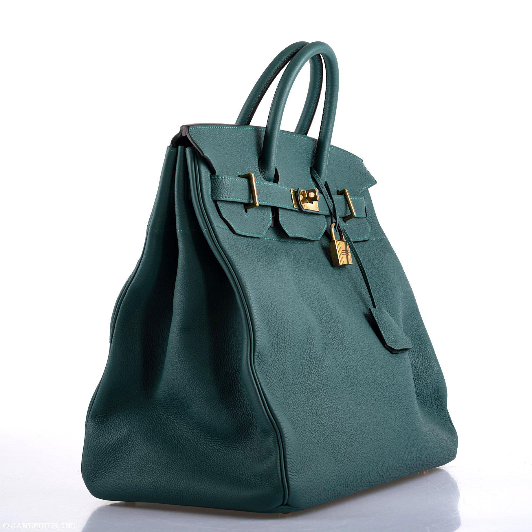 Hermès HAC Birkin 40 Malachite Togo with Gold Hardware