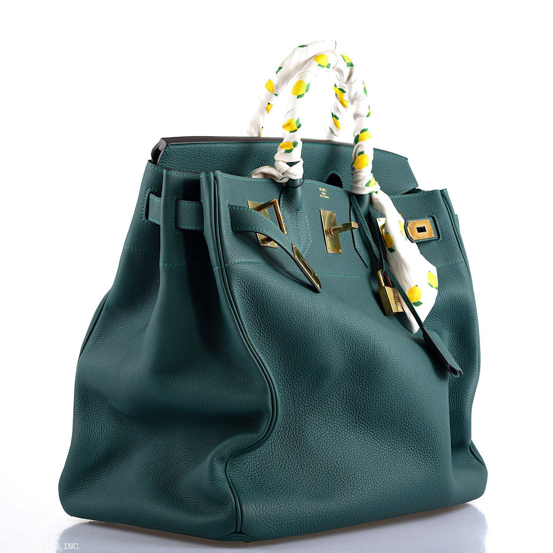 Hermès HAC Birkin 40 Malachite Togo with Gold Hardware