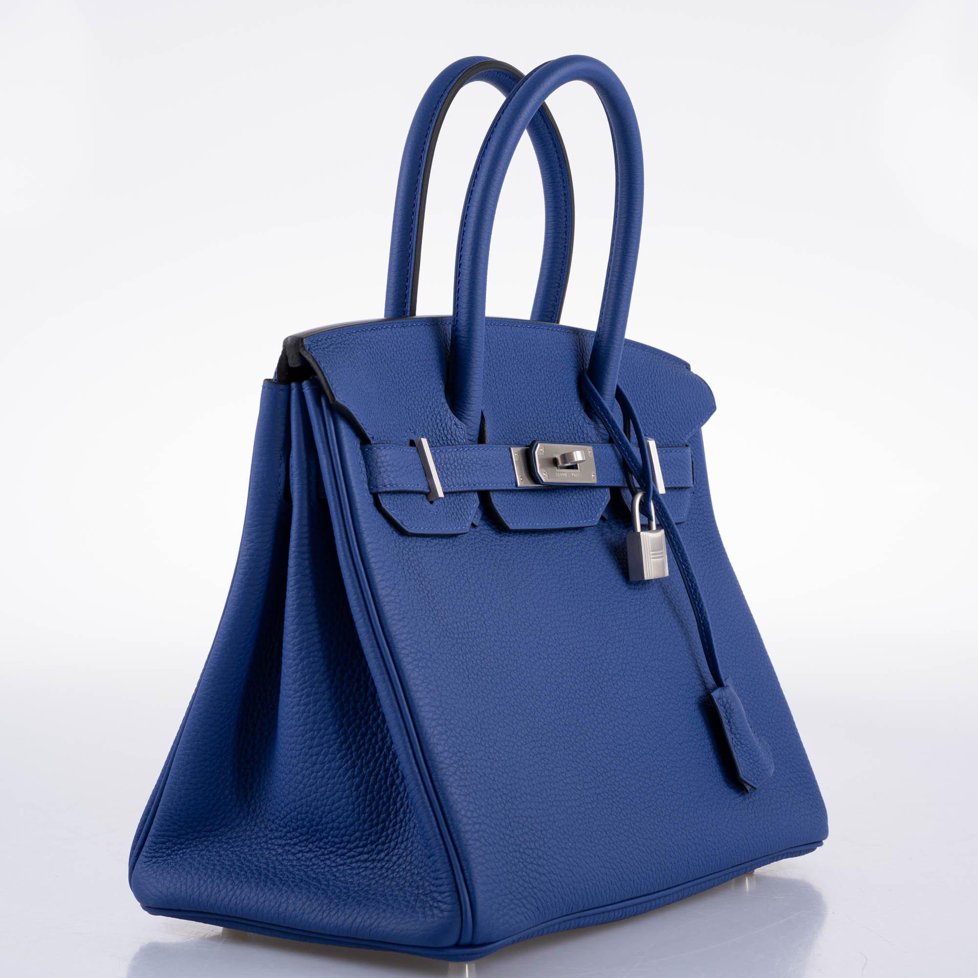 Hermès HSS Birkin 30 Blue Electric Togo with Brushed Palladium Hardware