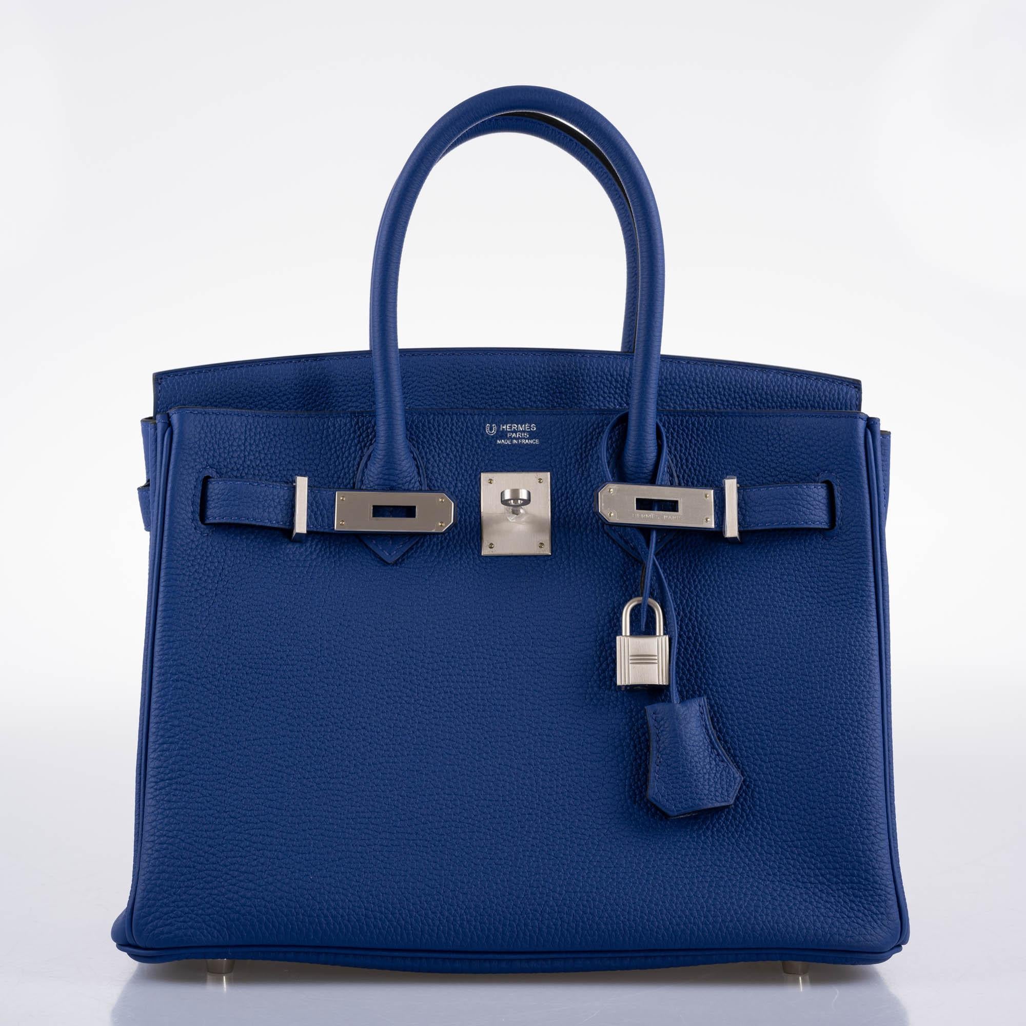 Hermès HSS Birkin 30 Blue Electric Togo with Brushed Palladium Hardware