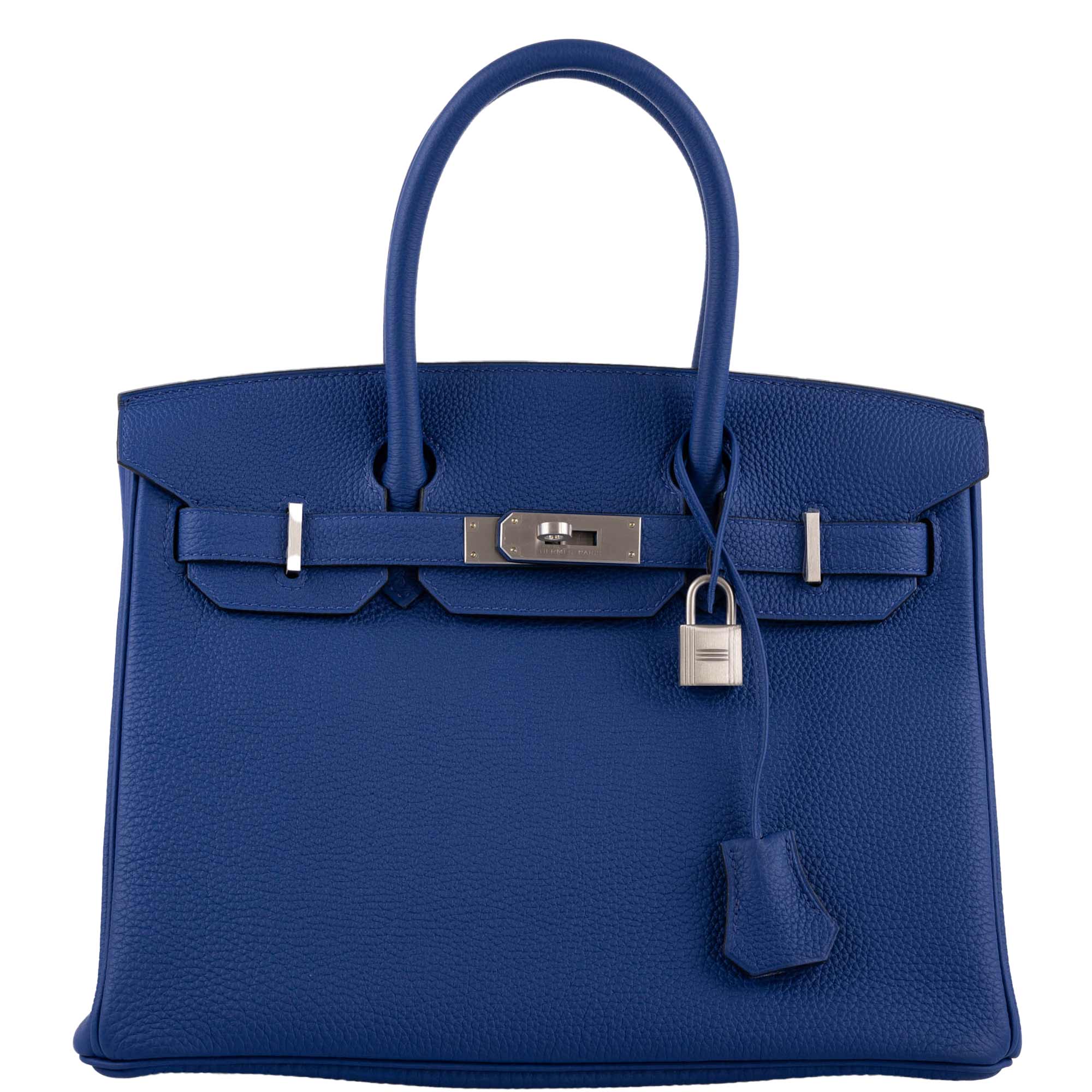 Hermès HSS Birkin 30 Blue Electric Togo with Brushed Palladium Hardware