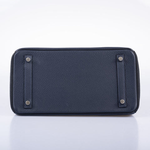 Hermès HSS Birkin 30 Blue Nuit & Black Togo Brushed Palladium Hardware
