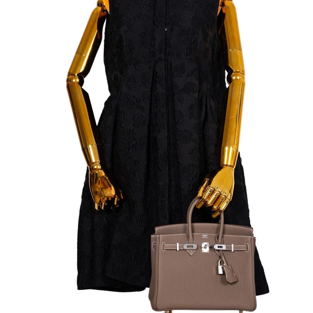 Hermès HSS Birkin 30 Gris Asphalte Togo with Cassis Interior with Palladium Hardware