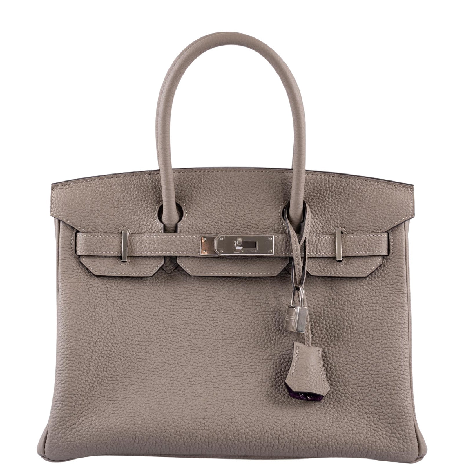 Hermès HSS Birkin 30 Gris Asphalte Togo with Cassis Interior with Palladium Hardware