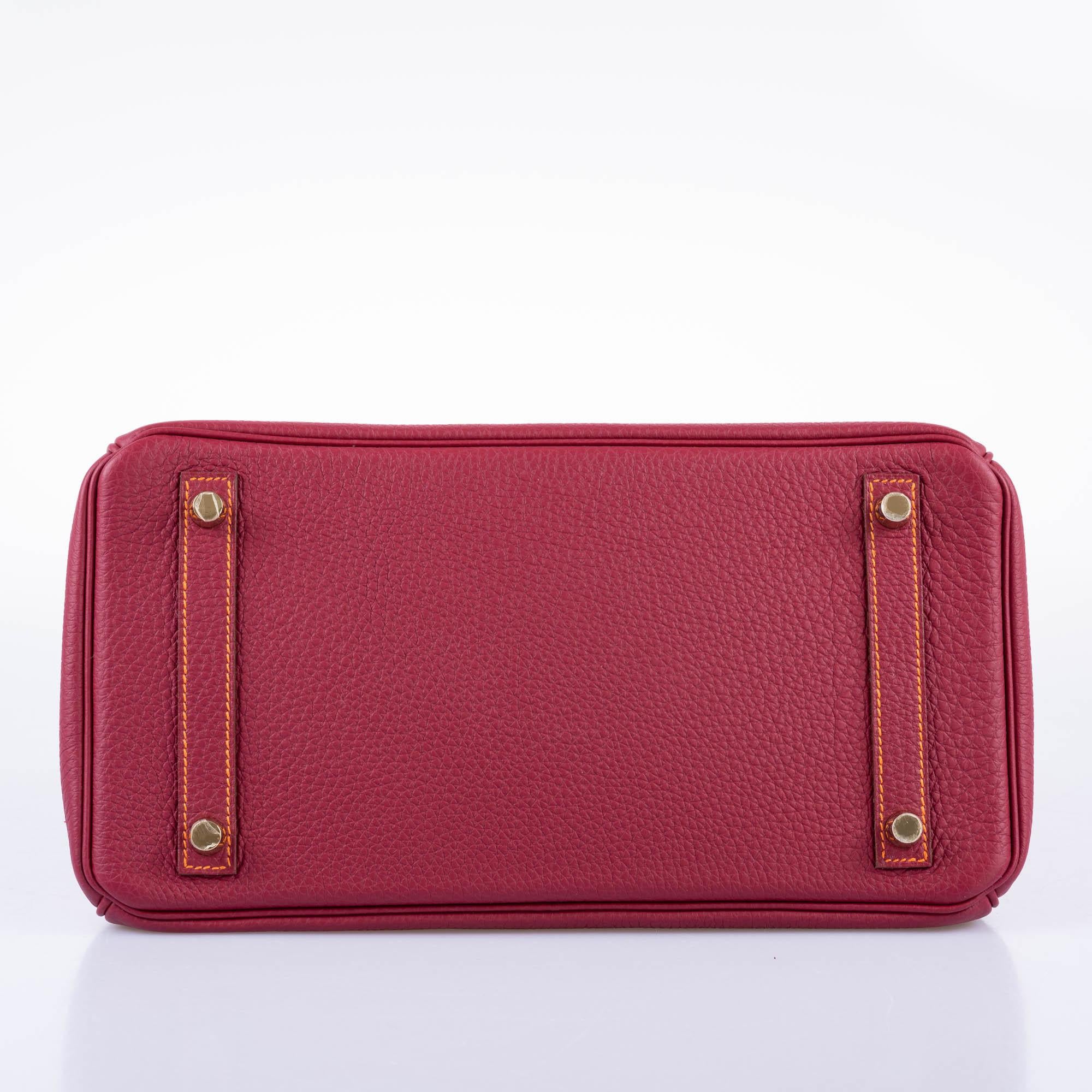 Hermès HSS Birkin 30 Rubis Togo & Orange H with Gold Hardware - 2015, T