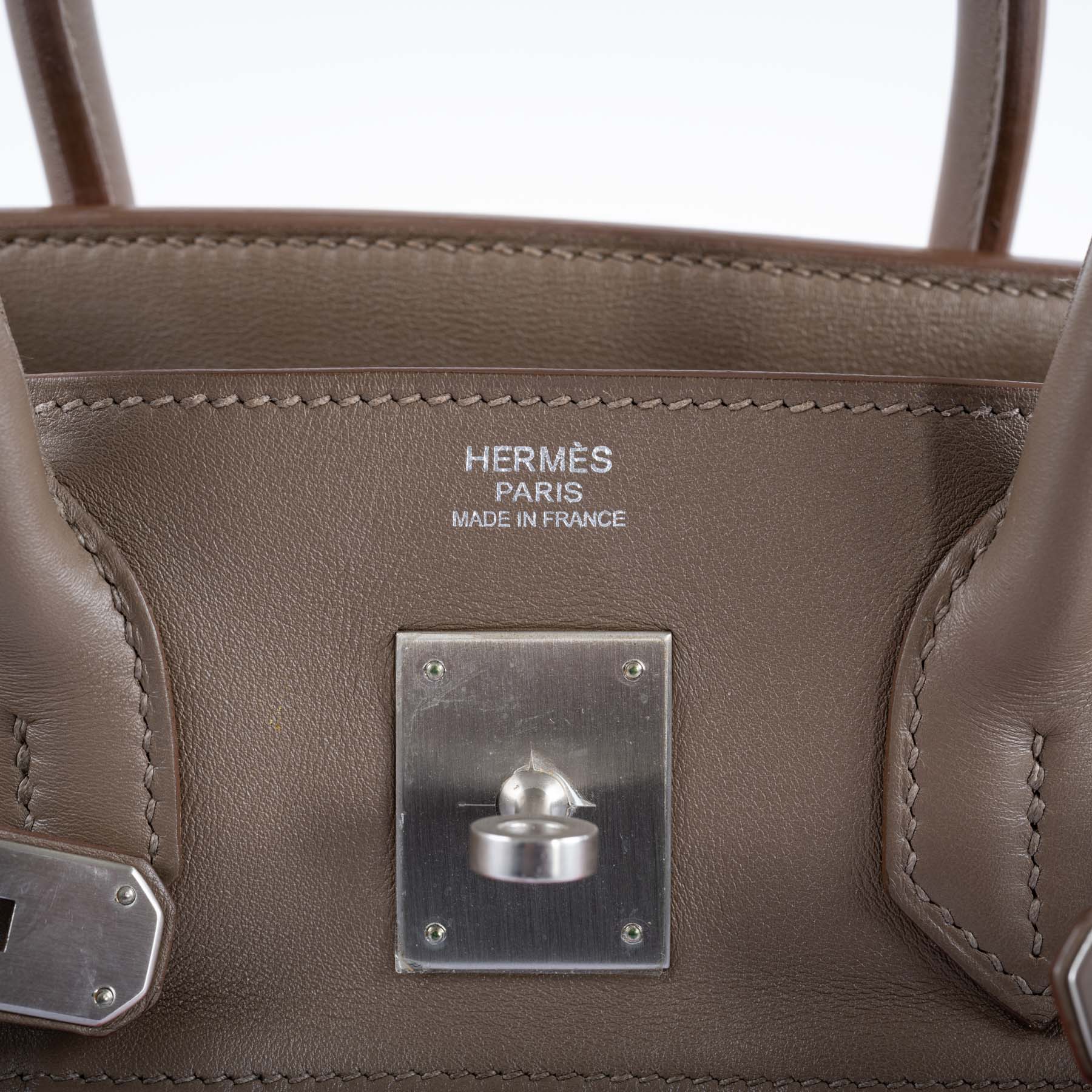 Hermès HSS Birkin 30 Tri-Color Rose Jaipur, Etoupe, Argile Clemence and Swift Brushed Palladium Hardware