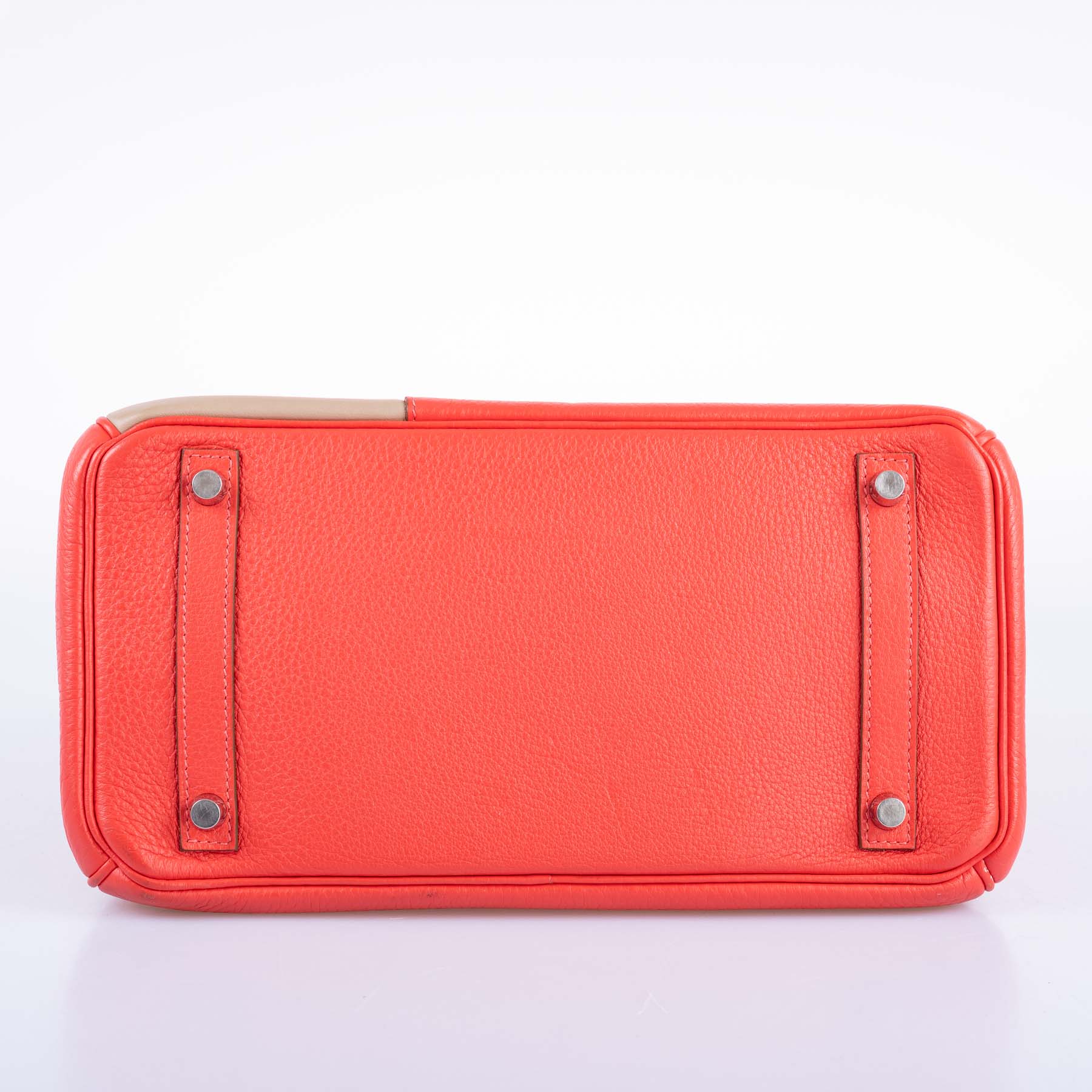 Hermès HSS Birkin 30 Tri-Color Rose Jaipur, Etoupe, Argile Clemence and Swift Brushed Palladium Hardware
