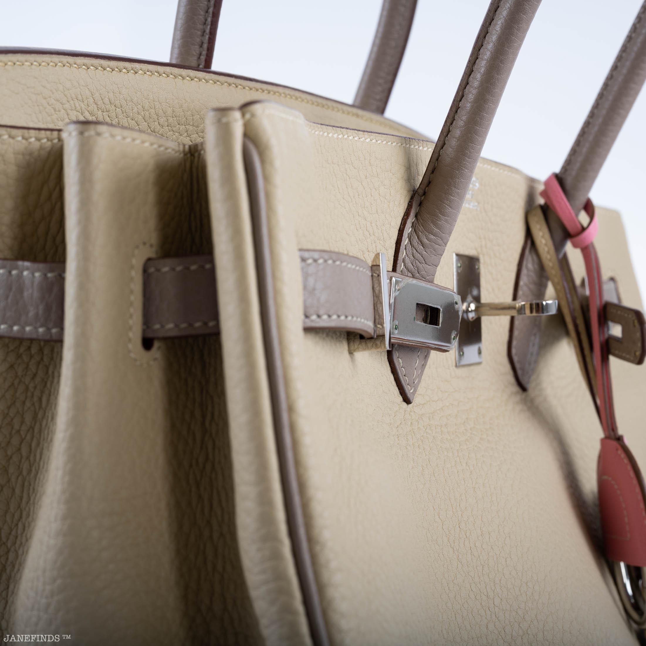 Hermès HSS Birkin 35 Parchemin & Etoupe Epsom with Palladium Hardware - 2010, N Square