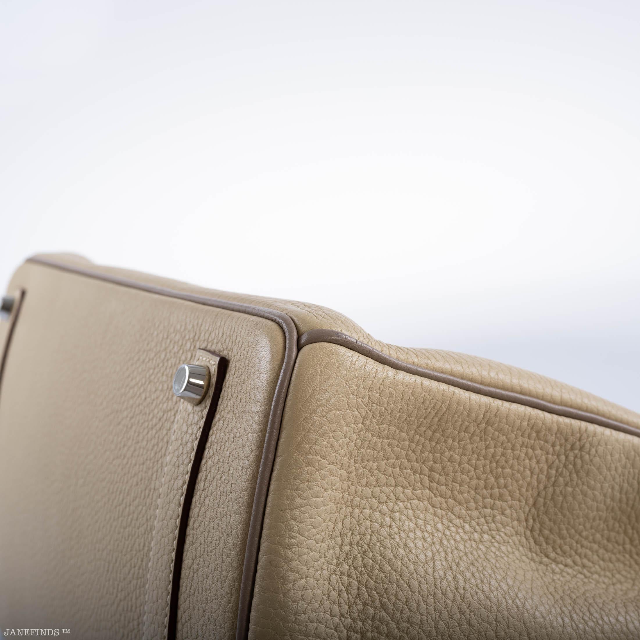 Hermès HSS Birkin 35 Parchemin & Etoupe Epsom with Palladium Hardware - 2010, N Square