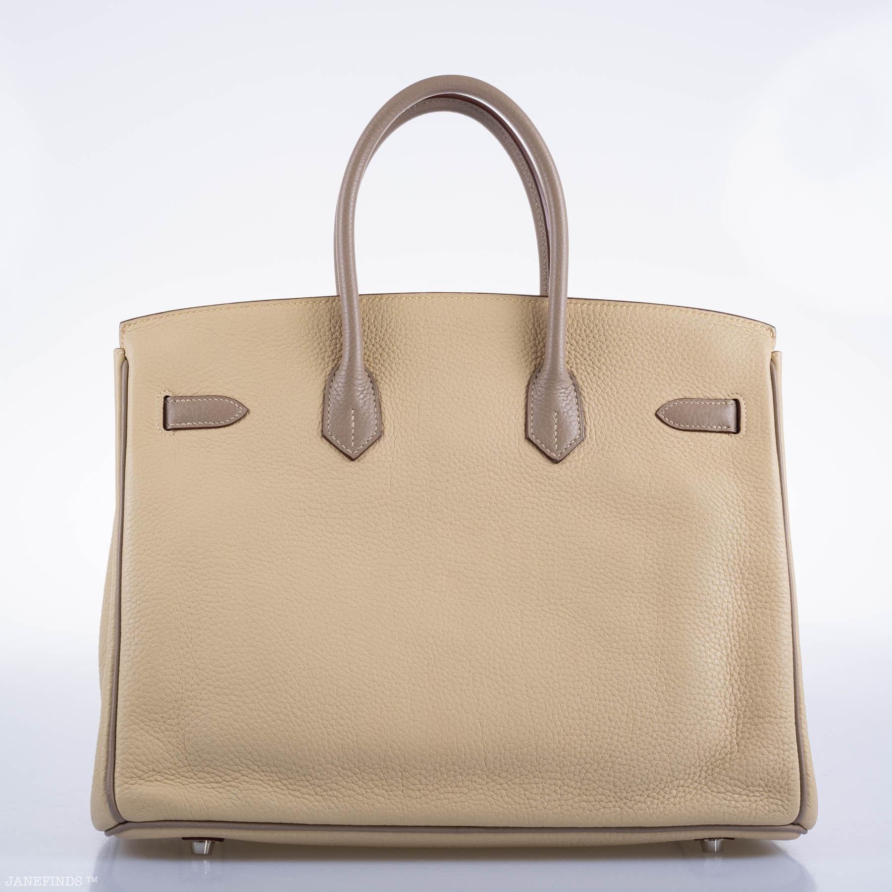 Hermès HSS Birkin 35 Parchemin & Etoupe Epsom with Palladium Hardware - 2010, N Square