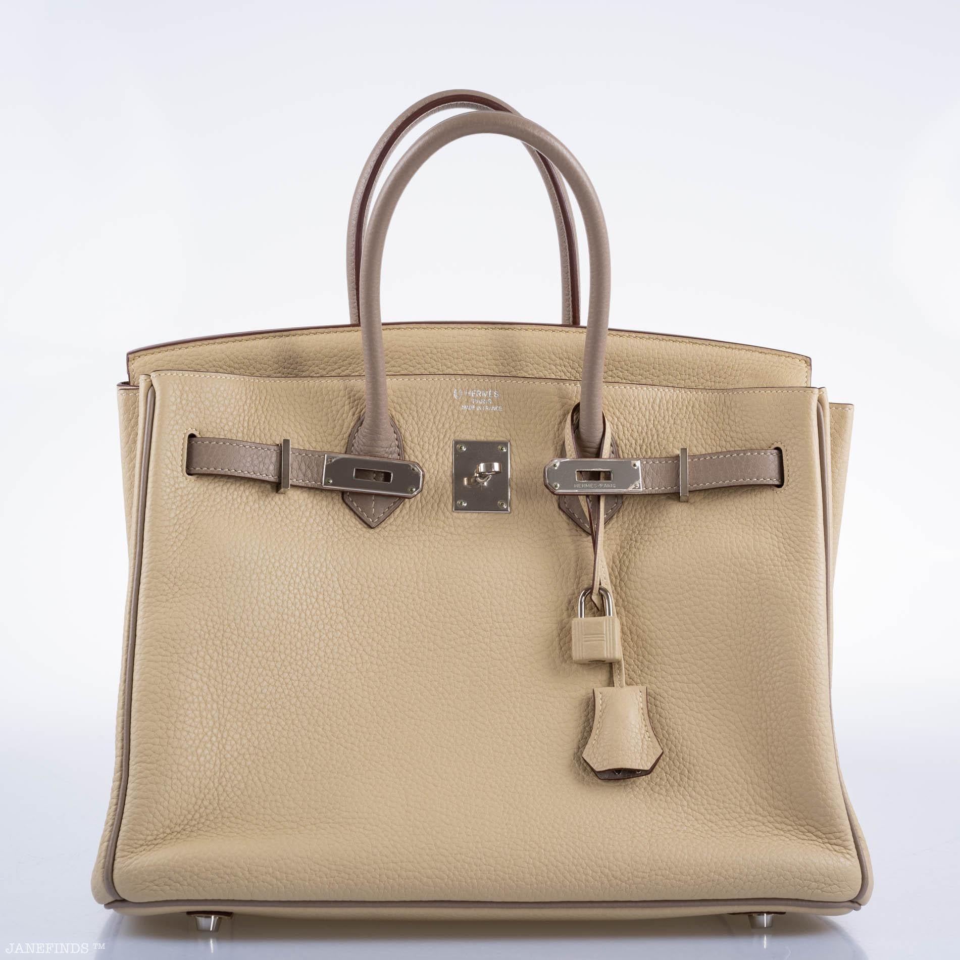 Hermès HSS Birkin 35 Parchemin & Etoupe Epsom with Palladium Hardware - 2010, N Square
