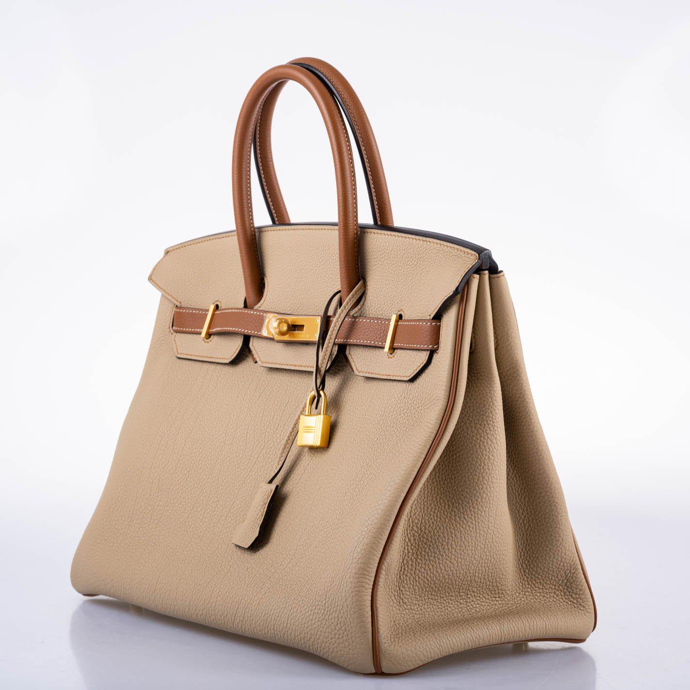 Hermès HSS Birkin 35 Trench & Gold Togo with Brushed Gold Hardware - 2017, A