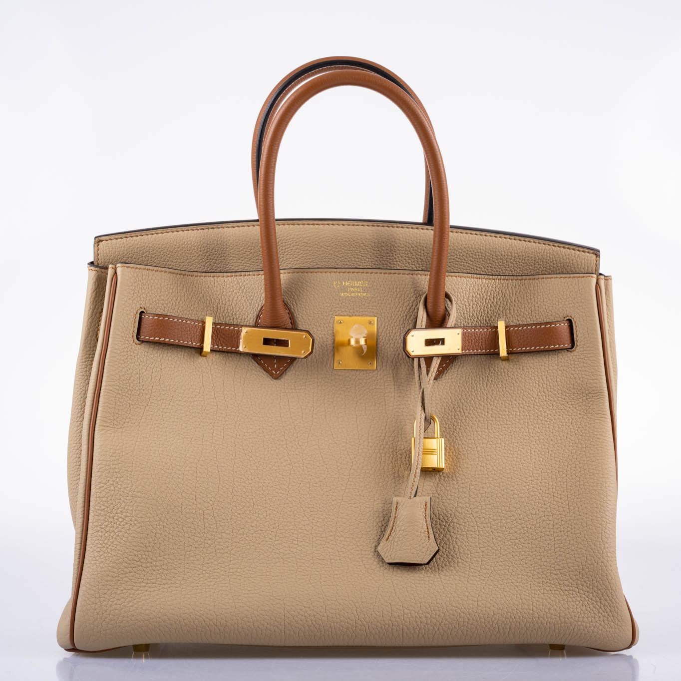 Hermès HSS Birkin 35 Trench & Gold Togo with Brushed Gold Hardware - 2017, A