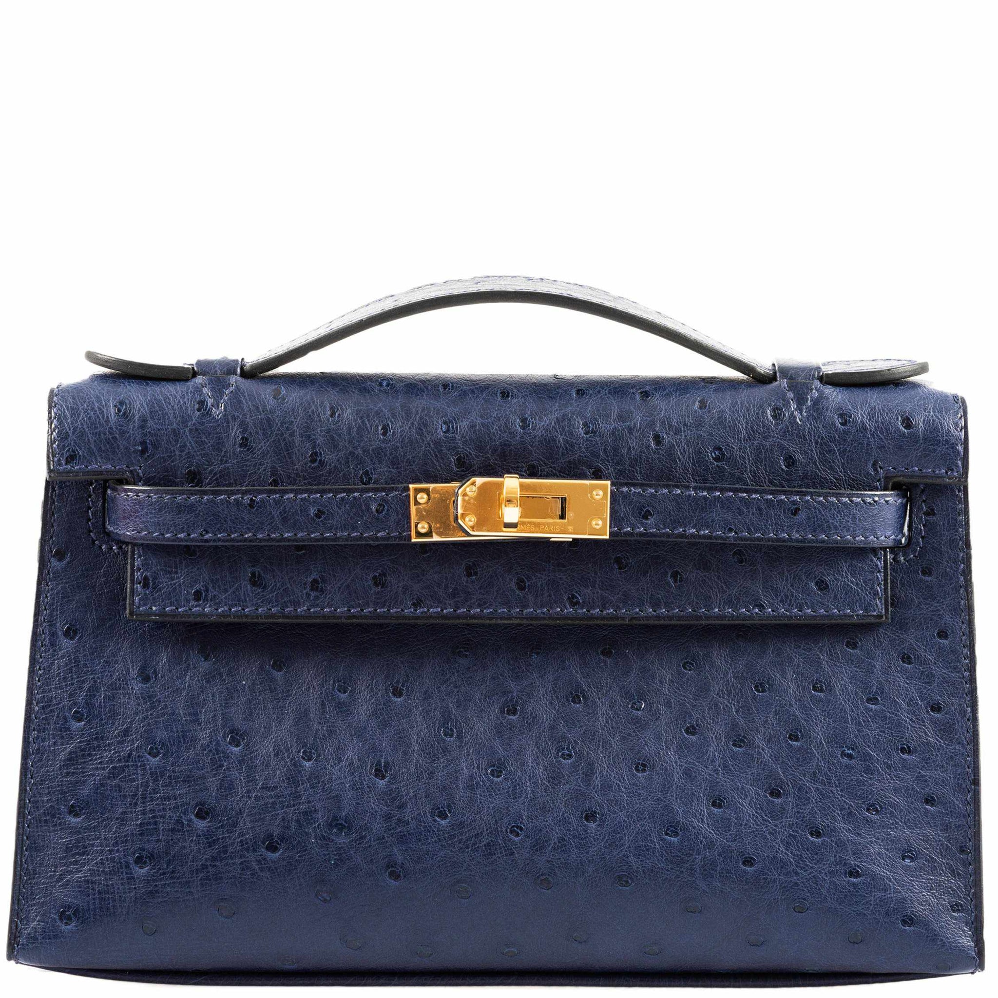Hermès JPG Kelly Pochette Blue Paradise Bag in 2023
