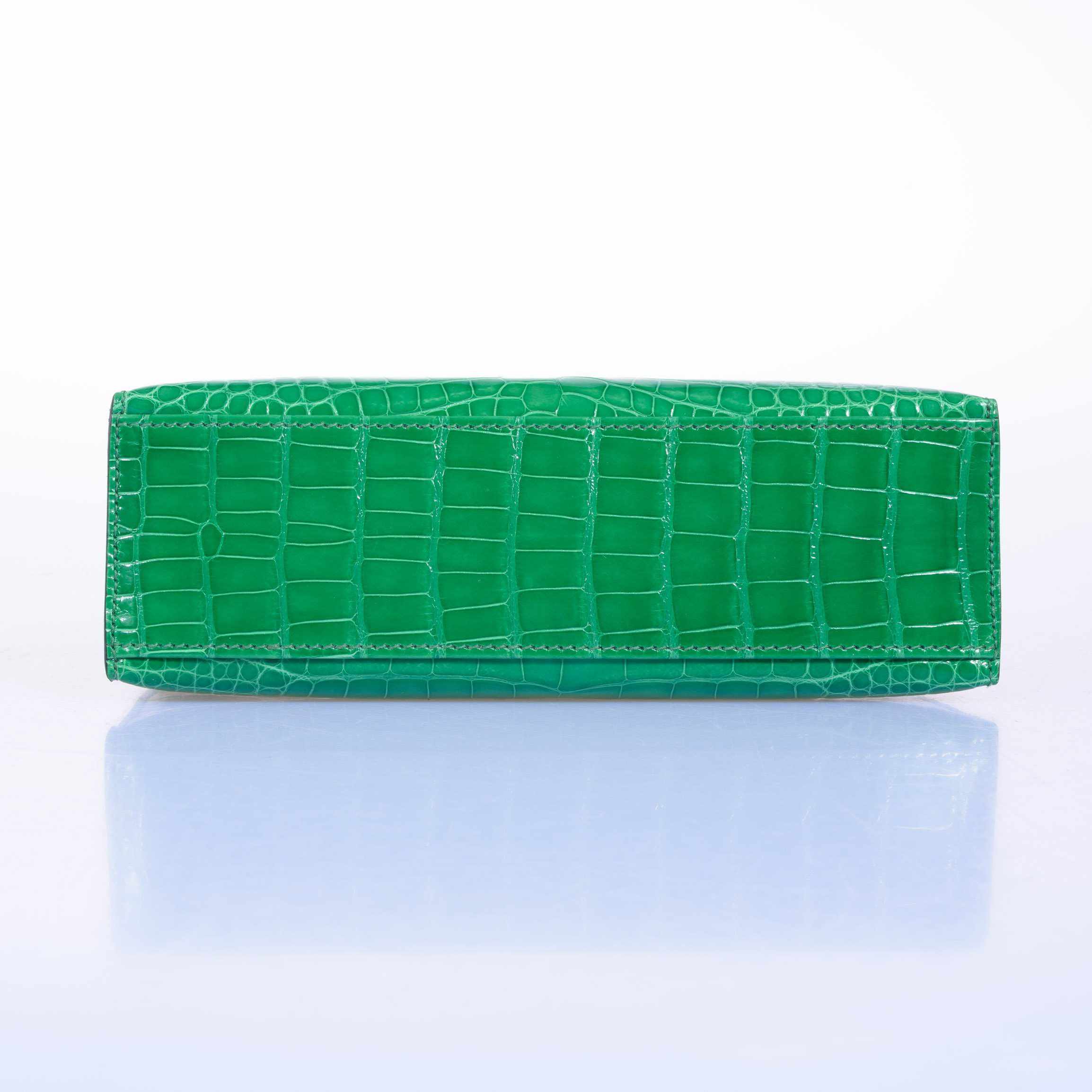 Hermès JPG Kelly Pochette Cactus Emerald Alligator Gold Hardware