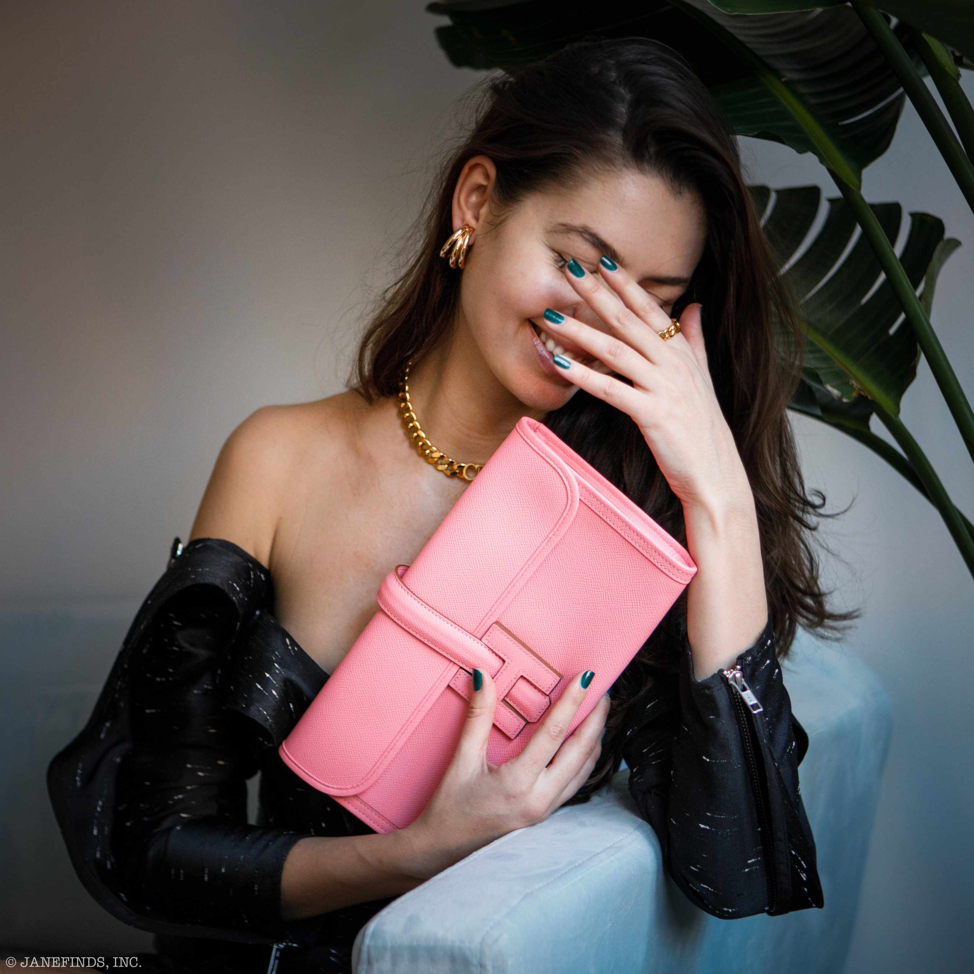 Hermès Jige 29 Clutch Rose Confetti Epsom