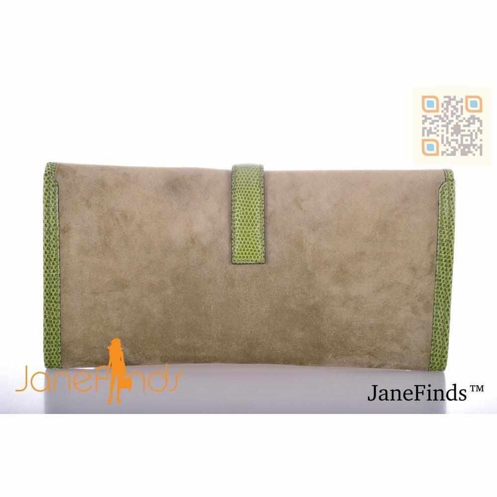 Hermès Jige 29 Lizard Clutch Suede