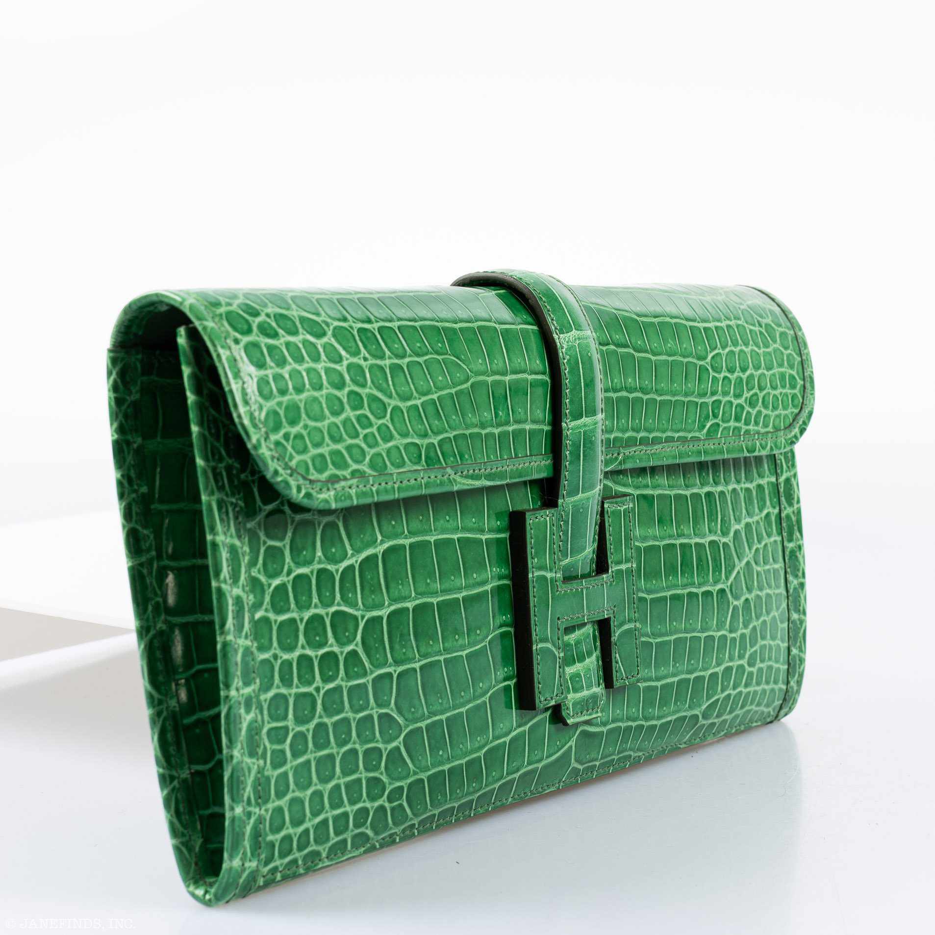 Hermès Jige Elan 29 Cactus Porosus Crocodile