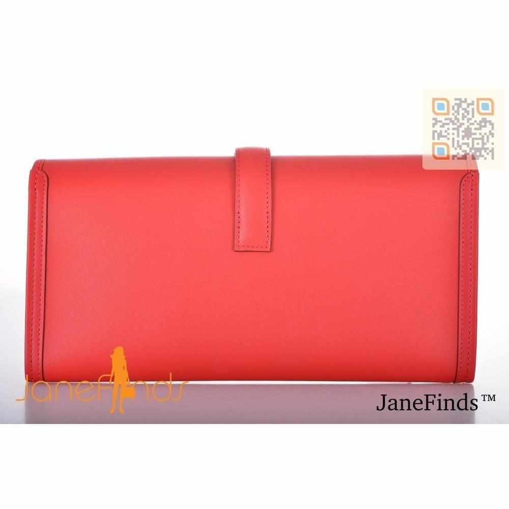 Hermès Jige Elan 29 Swift Red Vermillion Clutch