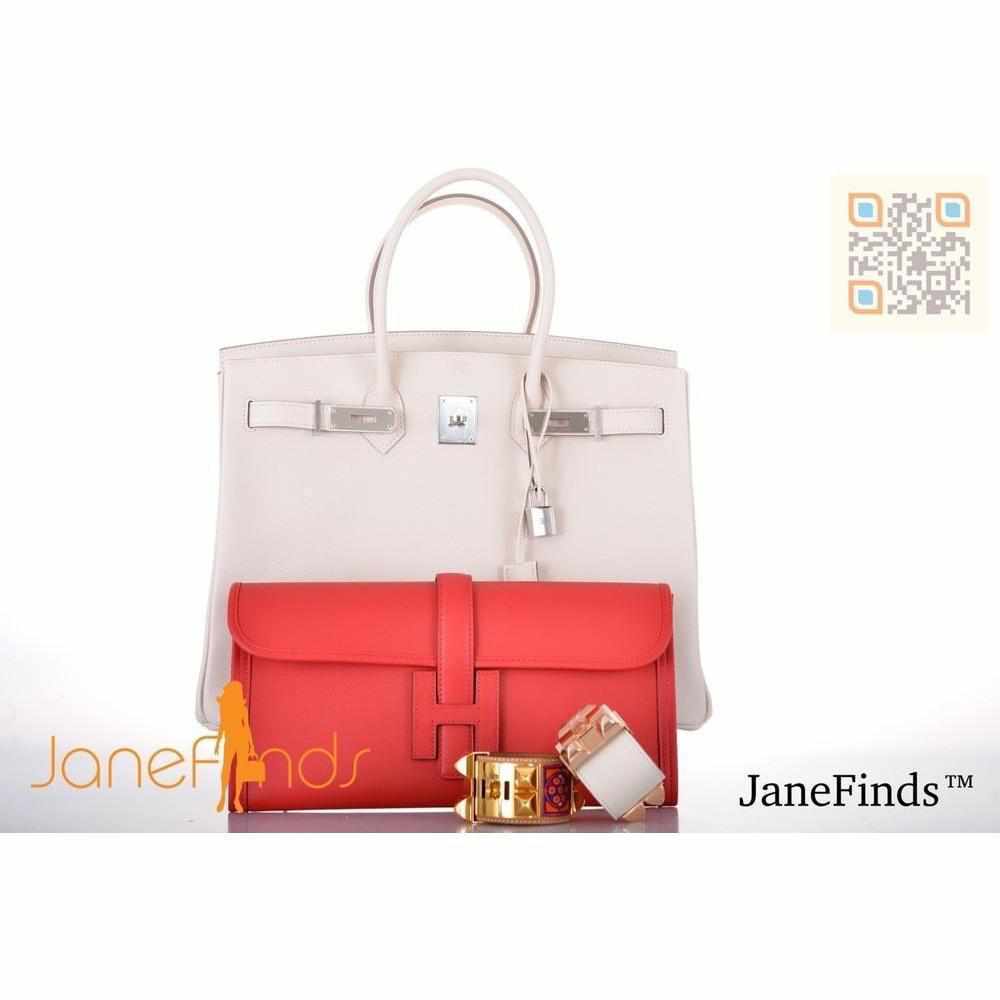 Hermès Jige Elan 29 Swift Red Vermillion Clutch