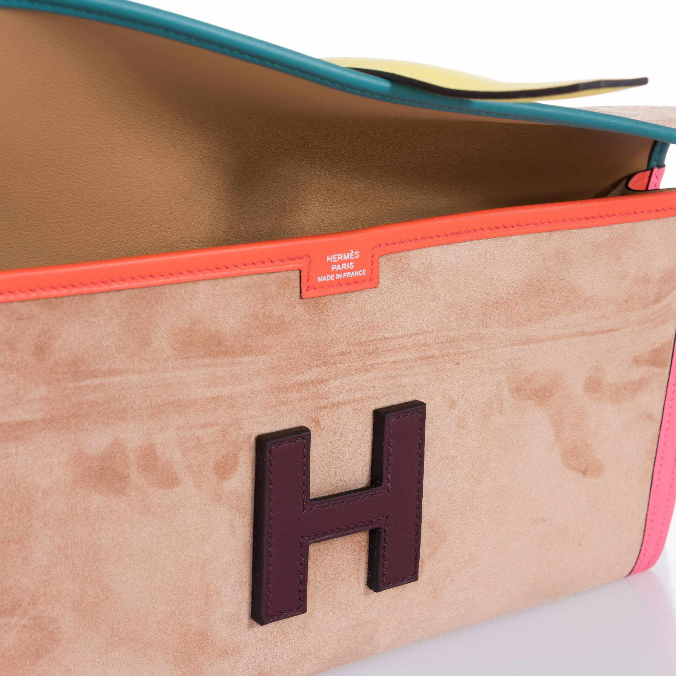 Hermès Jige Elan Clutch 29 Suede Limited Edition