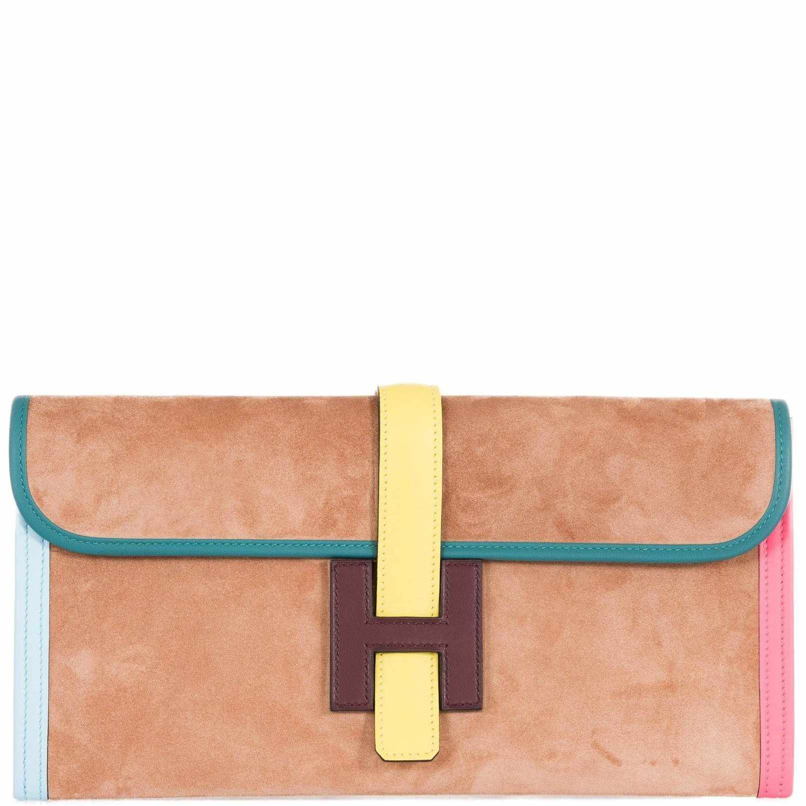 Hermès Jige Elan Clutch 29 Suede Limited Edition