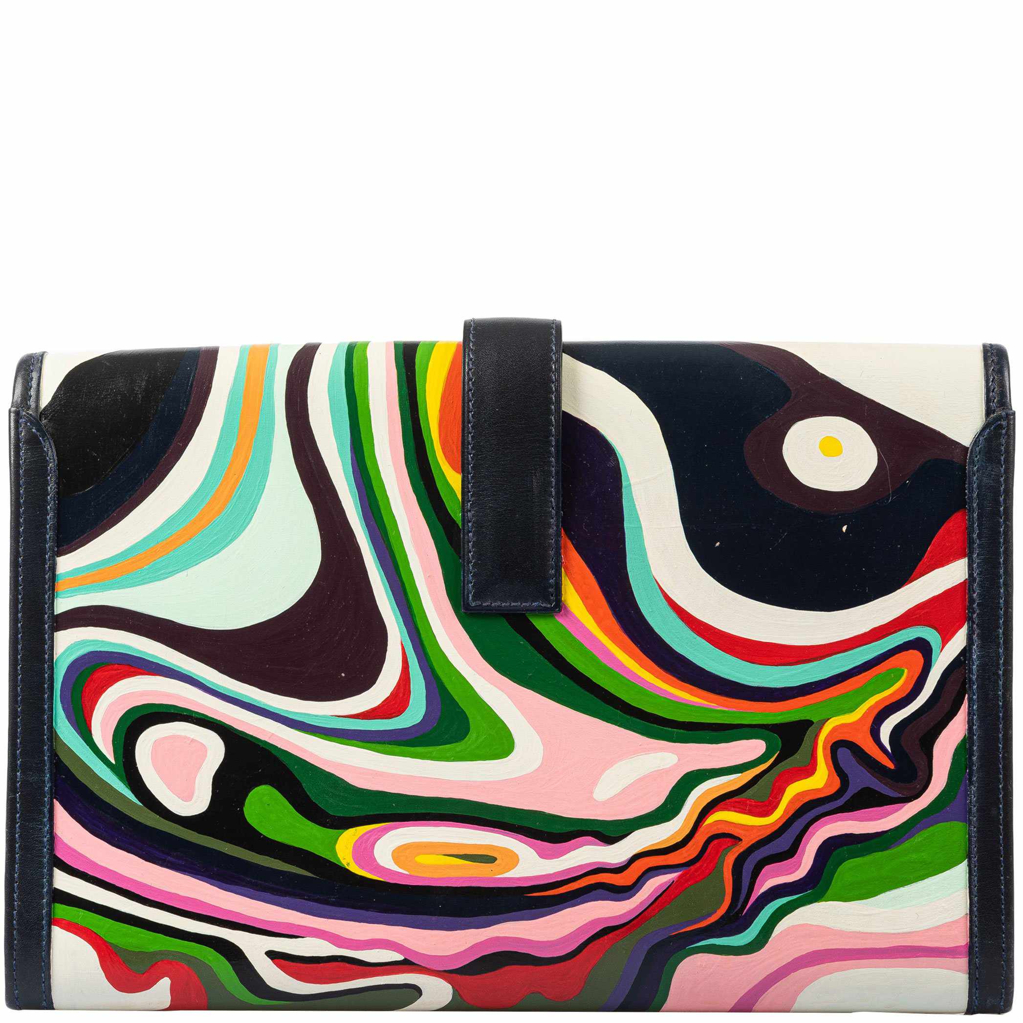 Hermès Jige MM Blue Marine Box "Liquid Candy" * JaneFinds Custom Shop