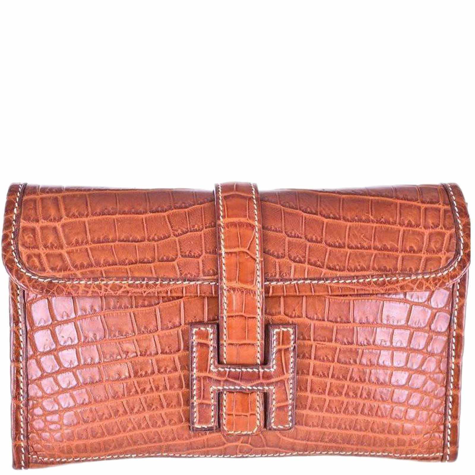 Hermès Jige PM 20 Matte Fauve Niloticus Crocodile