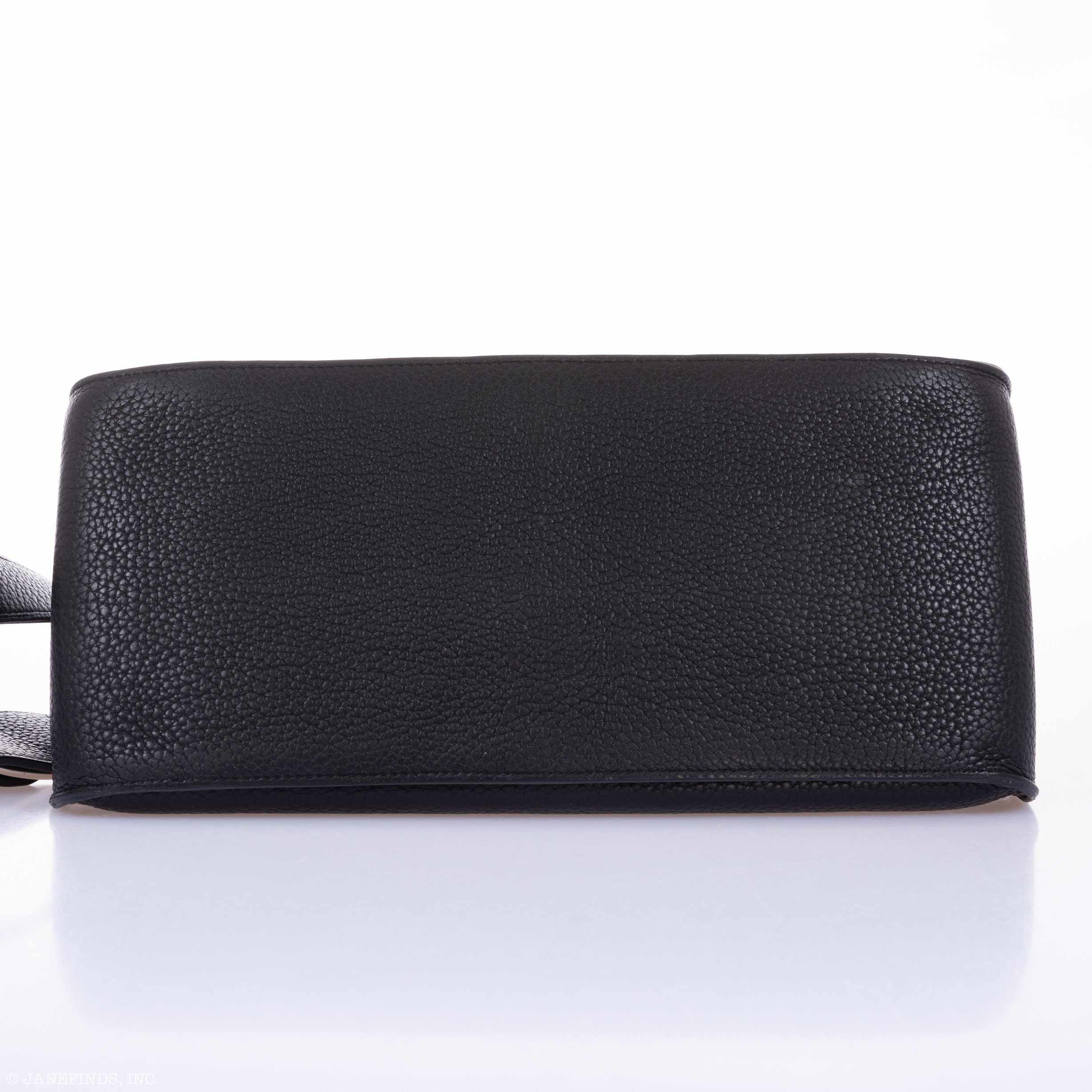 Hermès Jypsiere 34 Black Clemence Palladium Hardware