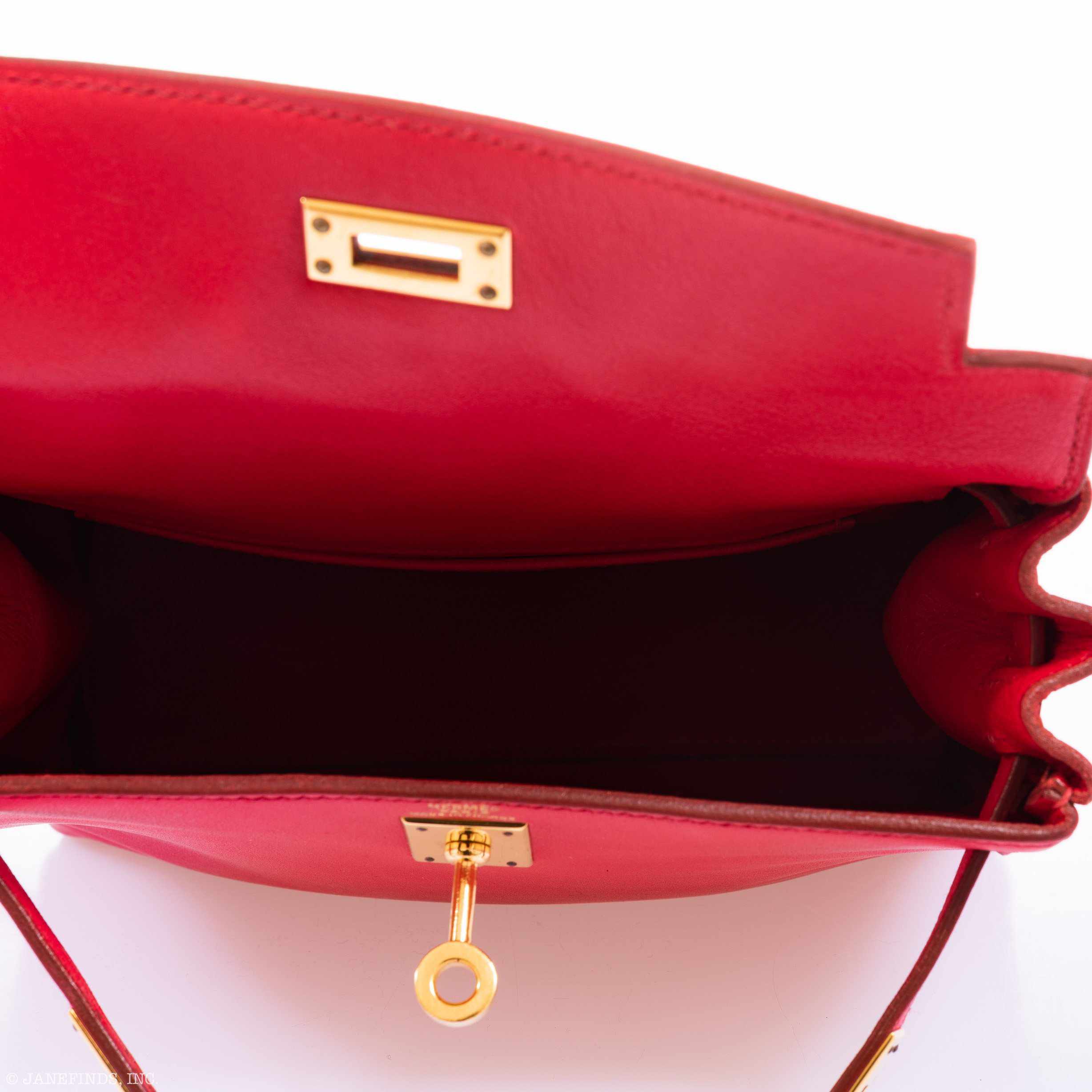 Hermès Kelly 20 Ado Backpack Rouge Vif Gulliver Gold Hardware