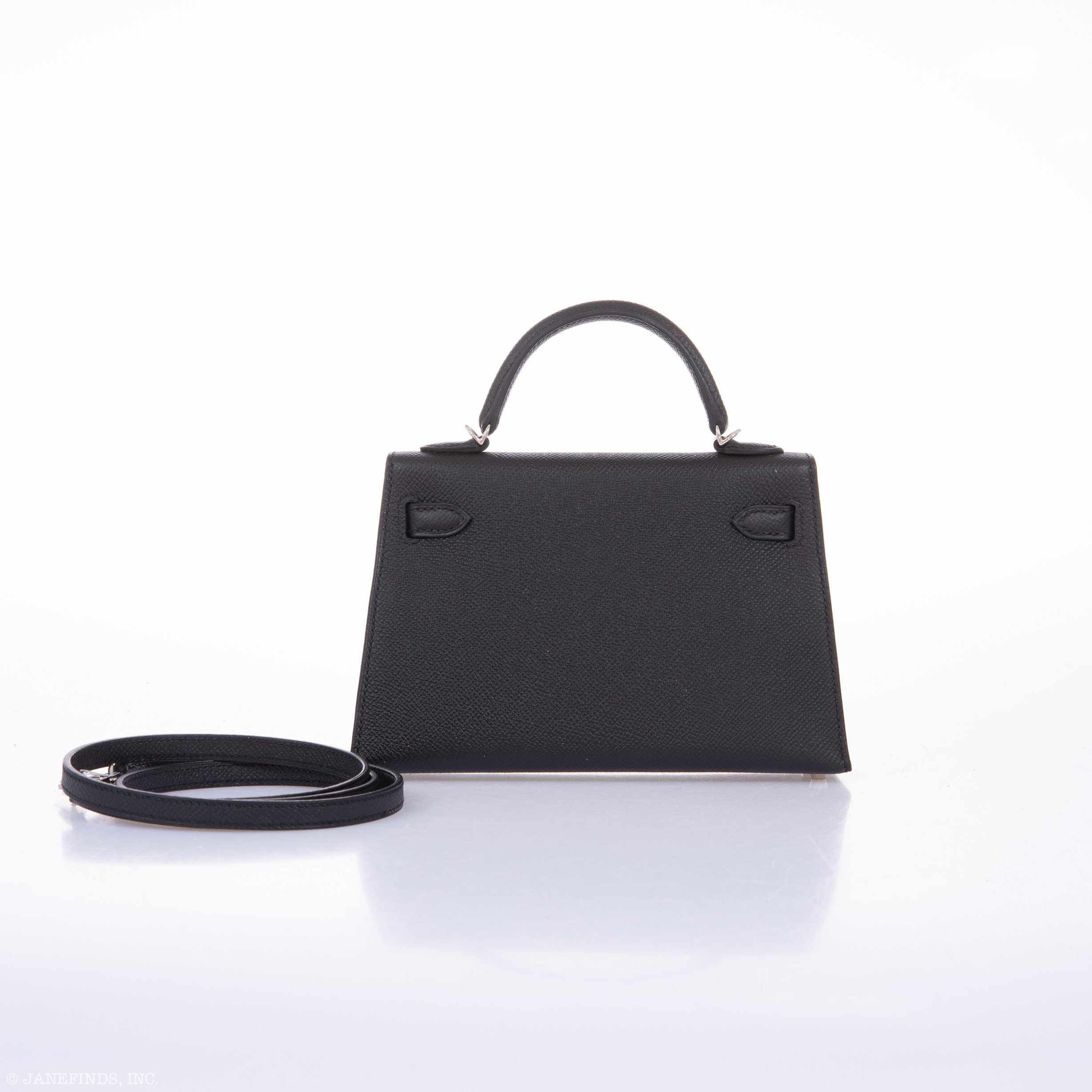 Hermès Kelly 20 Black Epsom Palladium Hardware