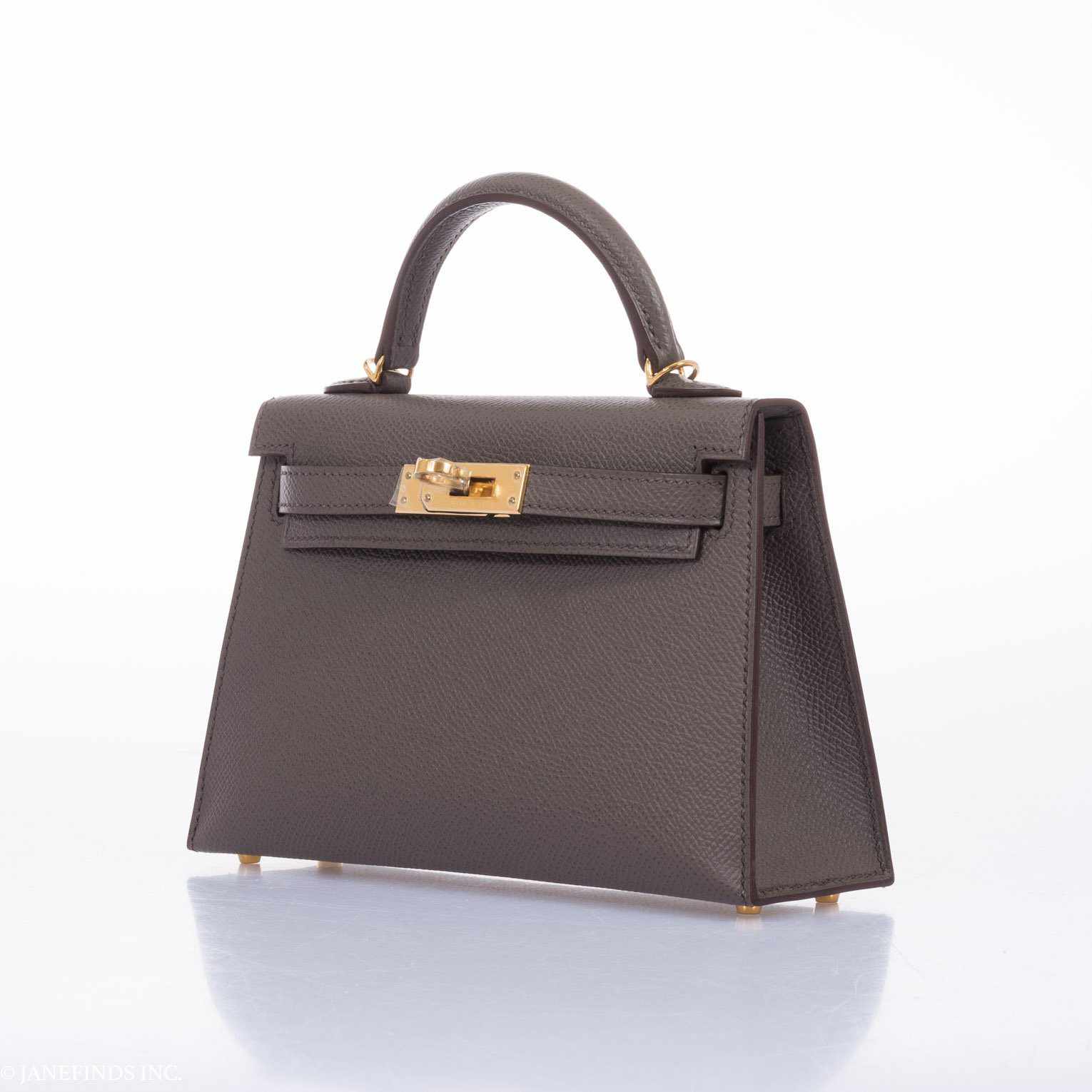 Hermès Kelly 20 Etain Epsom Gold Hardware