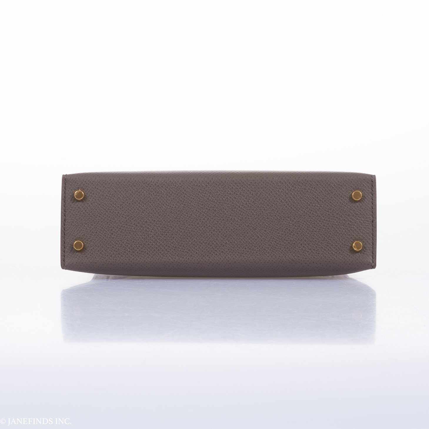 Hermès Kelly 20 Etain Epsom Gold Hardware