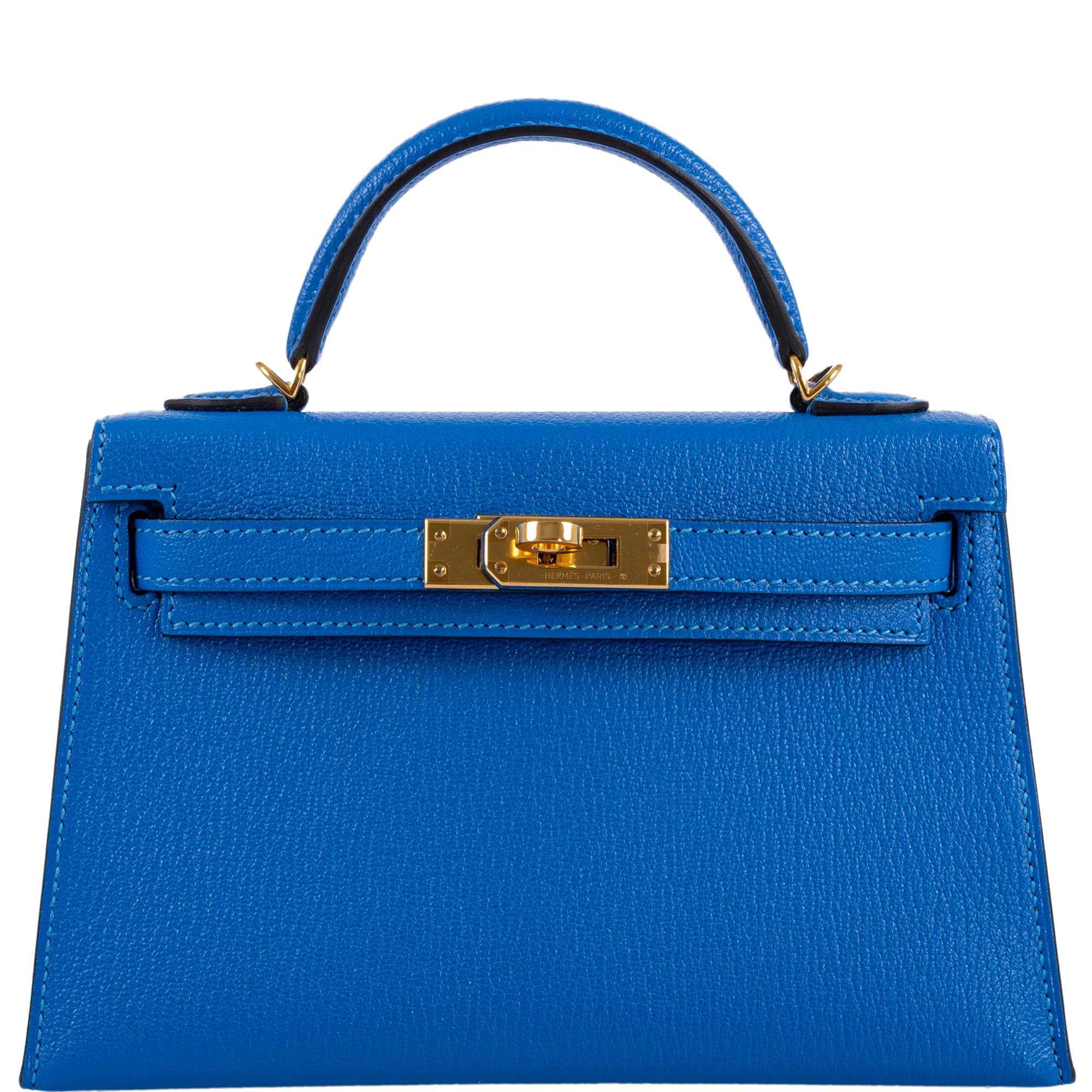 Authentic New Hermes Kelly 32 GHW Bicolor Toile & Blue Marine With
