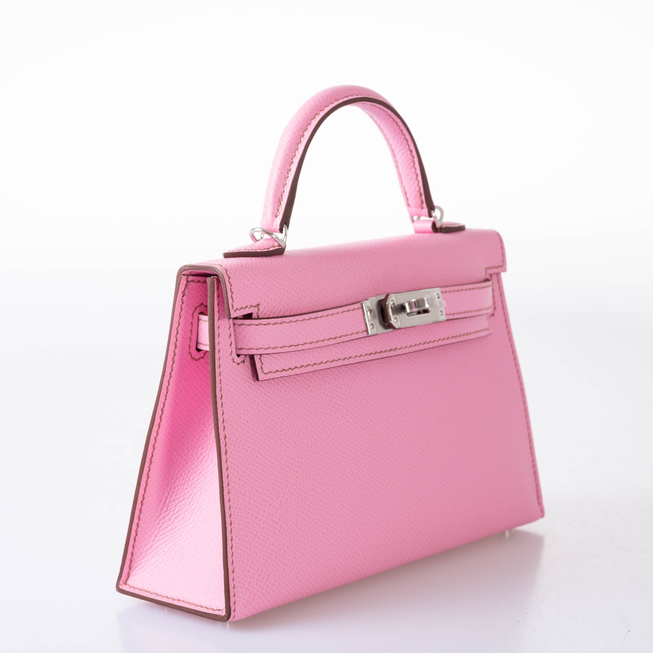 Hermès Kelly 20 Mini II Sellier 5P Bubblegum Pink Epsom Palladium Hardware