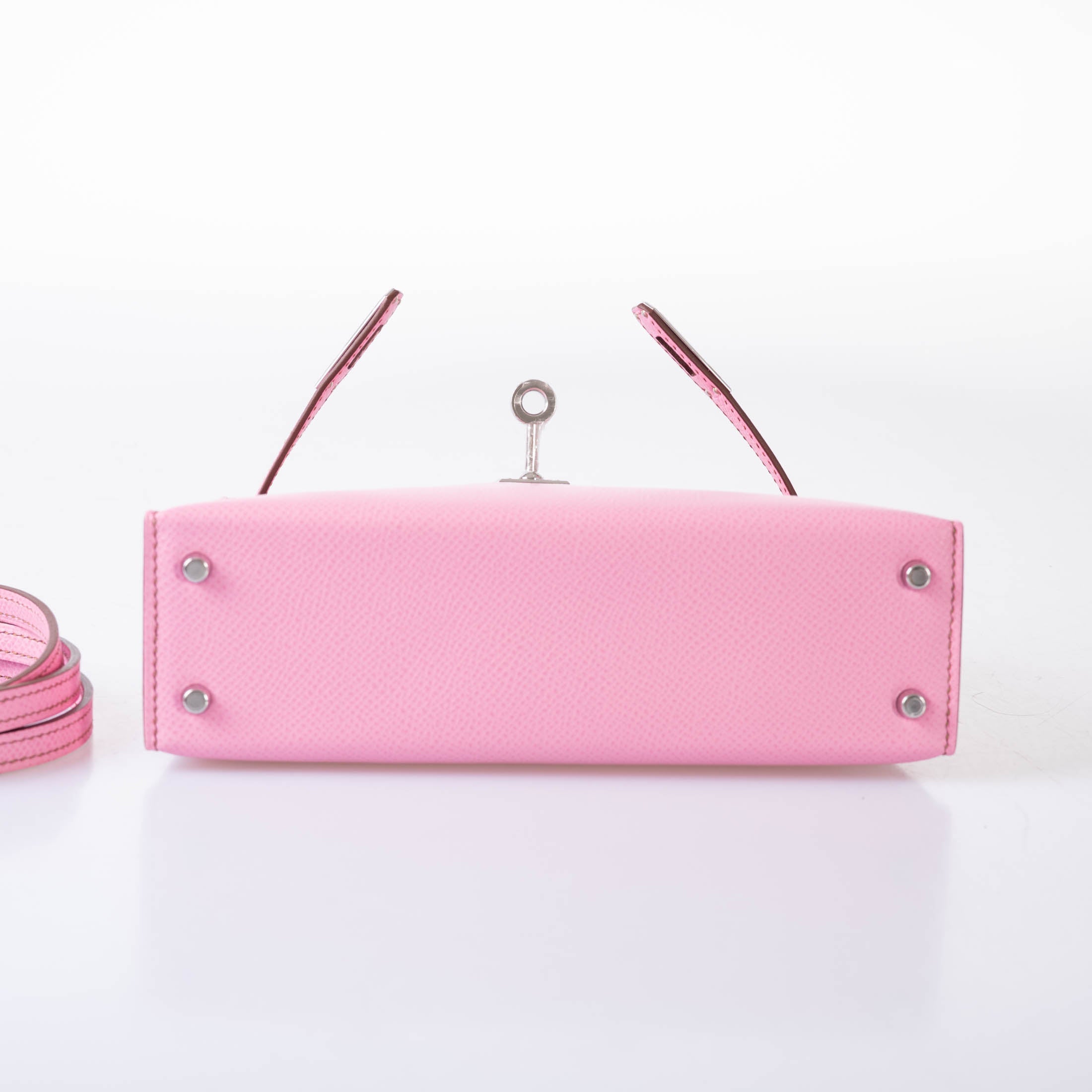 Hermès Kelly 20 Mini II Sellier 5P Bubblegum Pink Epsom Palladium Hardware