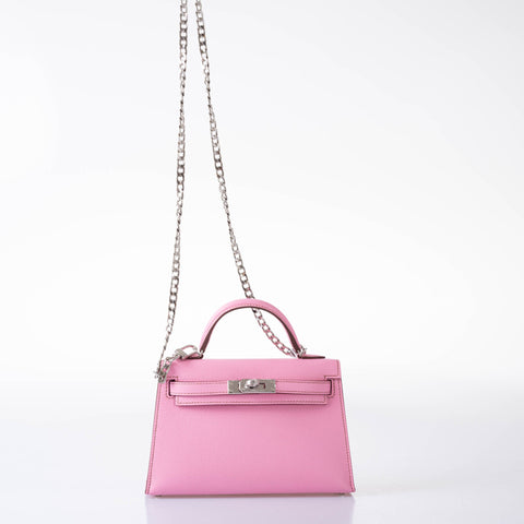 Hermès Kelly 20 Mini II Sellier 5P Bubblegum Pink Epsom Palladium Hardware