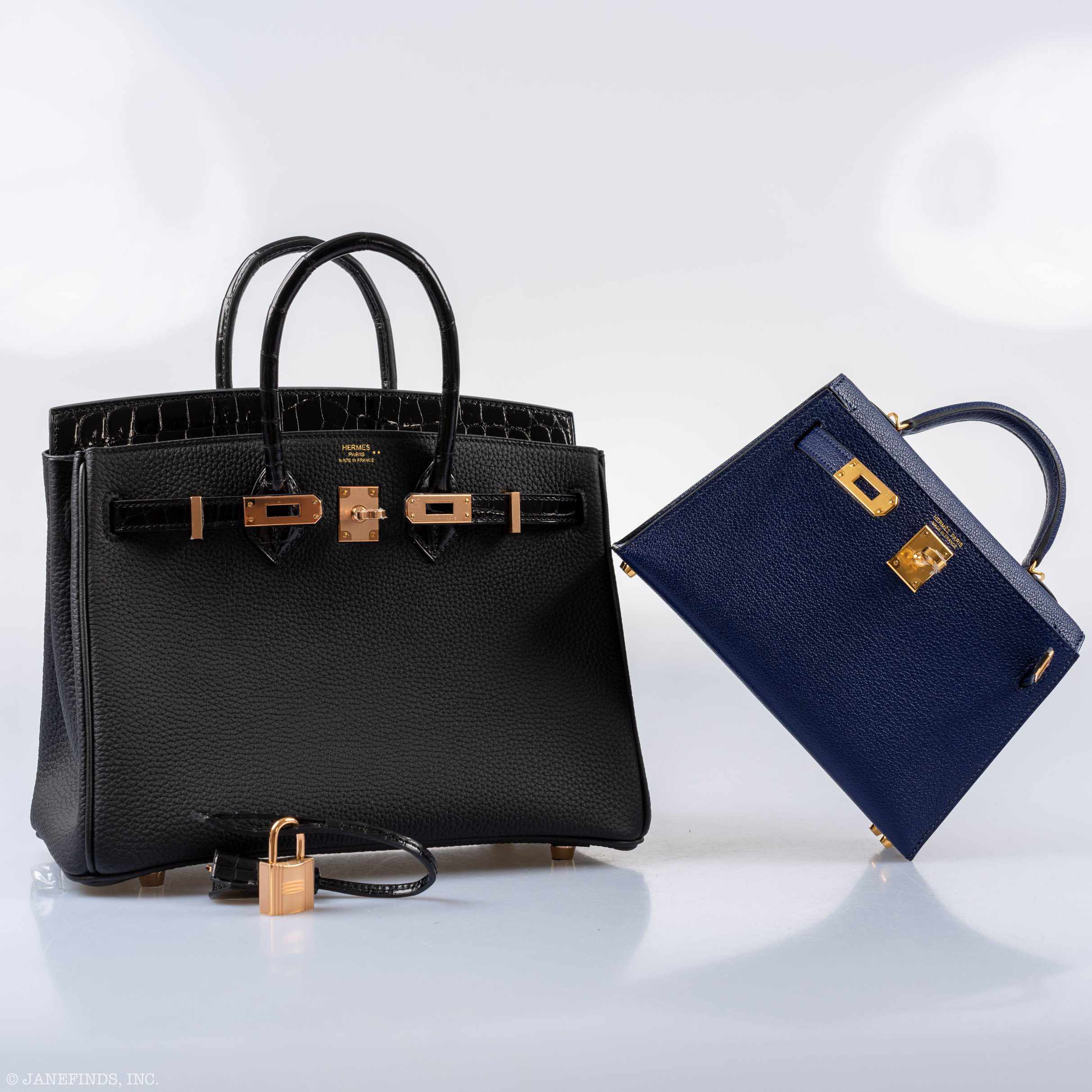 Hermès Kelly 20 Mini II Sellier Blue Encre Chèvre Gold Hardware