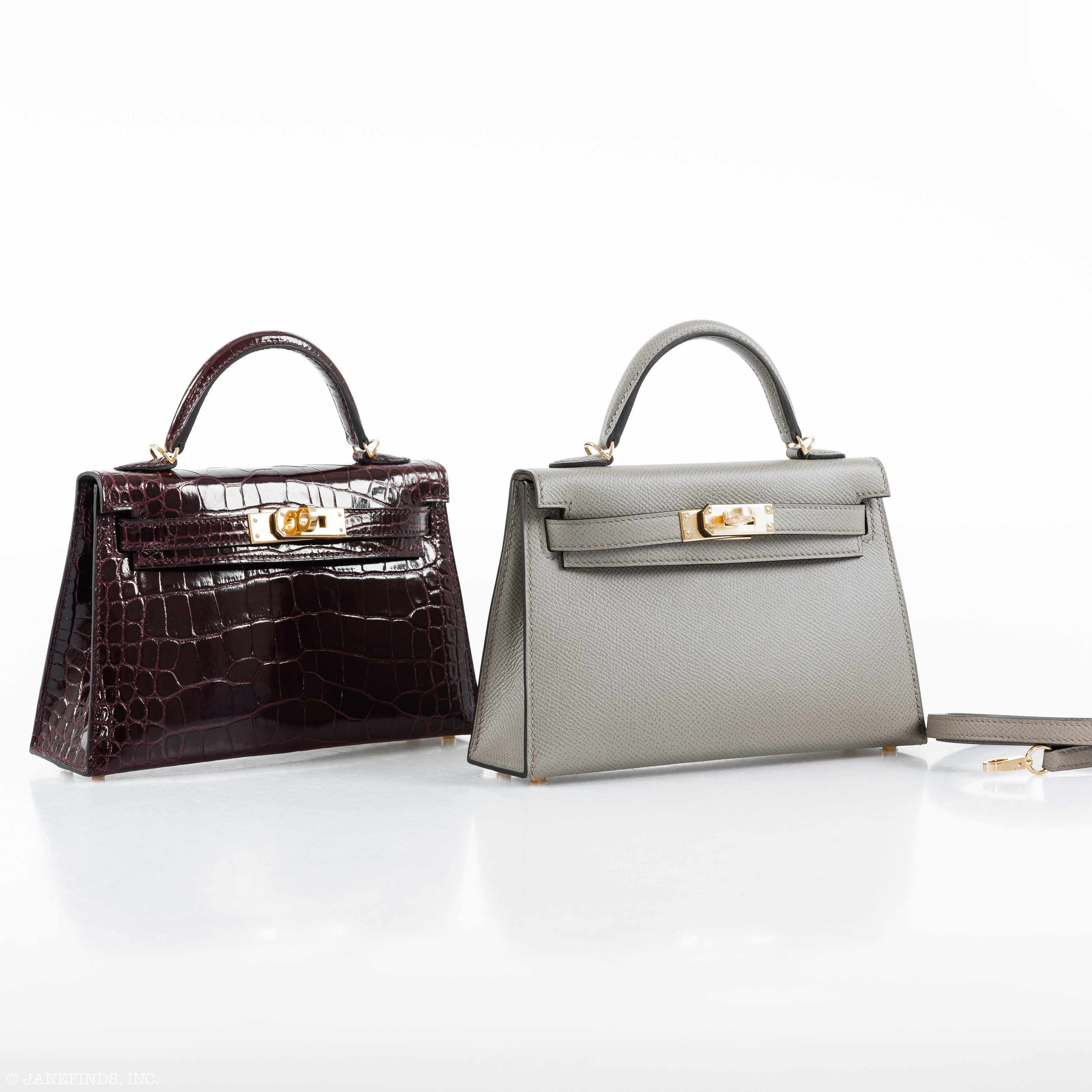 Hermès Kelly 20 Mini II Sellier Gris Asphalte Epsom Gold Hardware