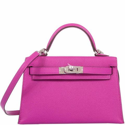 Hermès Kelly 20 Mini II Sellier Magnolia Epsom leather Palladium Hardware