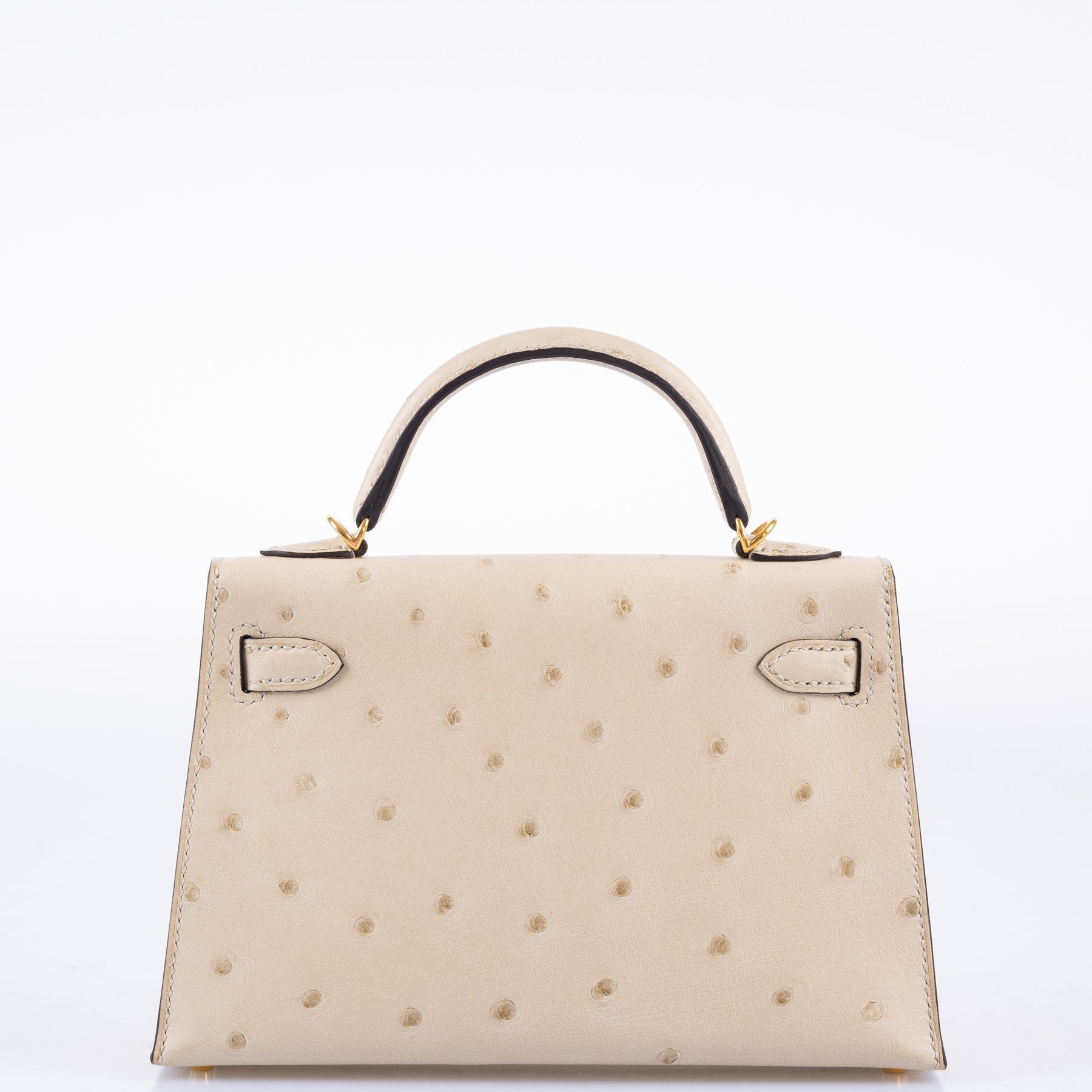 Hermès Kelly 20 Mini II Sellier Parchemin Ostrich Gold Hardware
