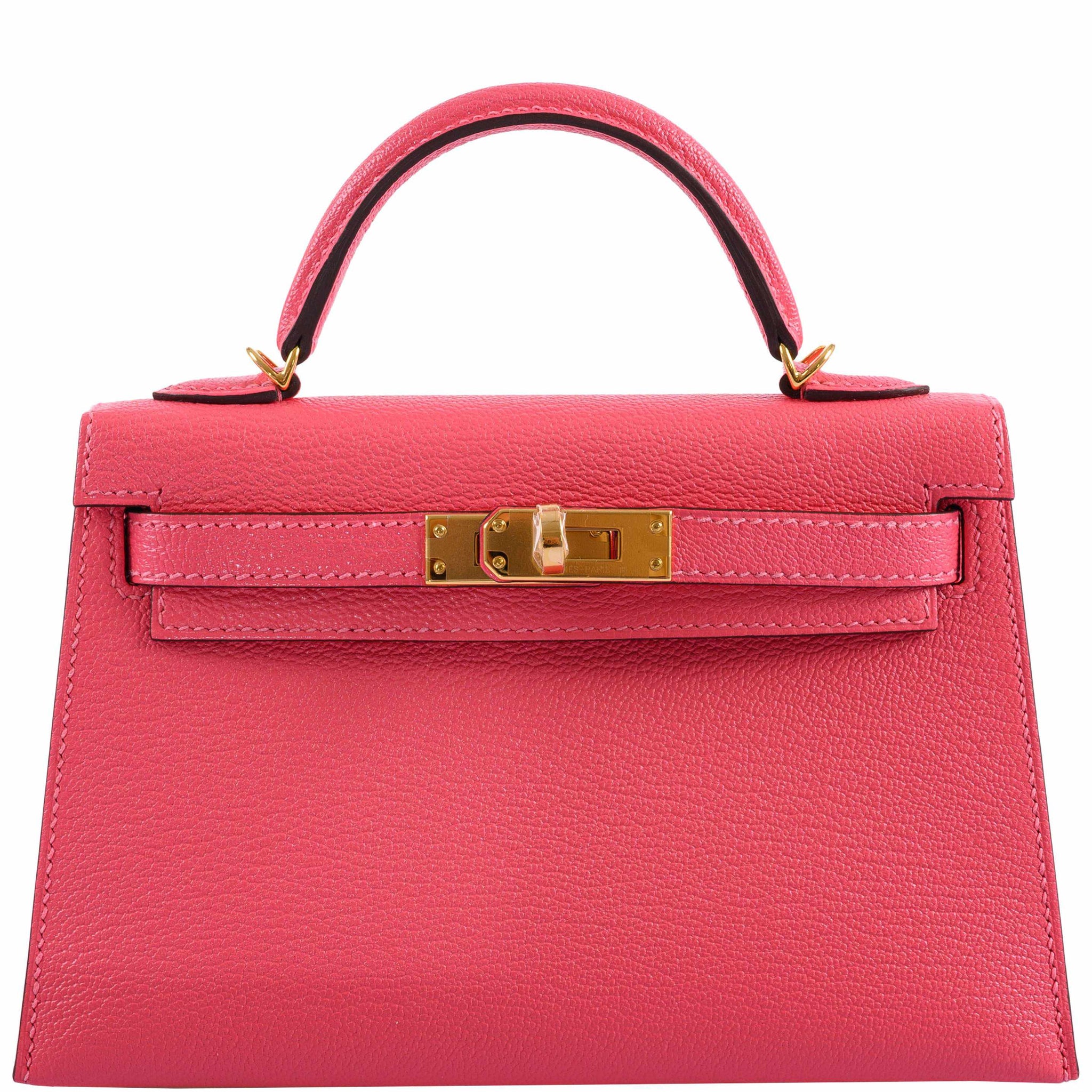 Hermes Special Order HSS Mini Kelly 20 Sellier Nata and Bordeaux