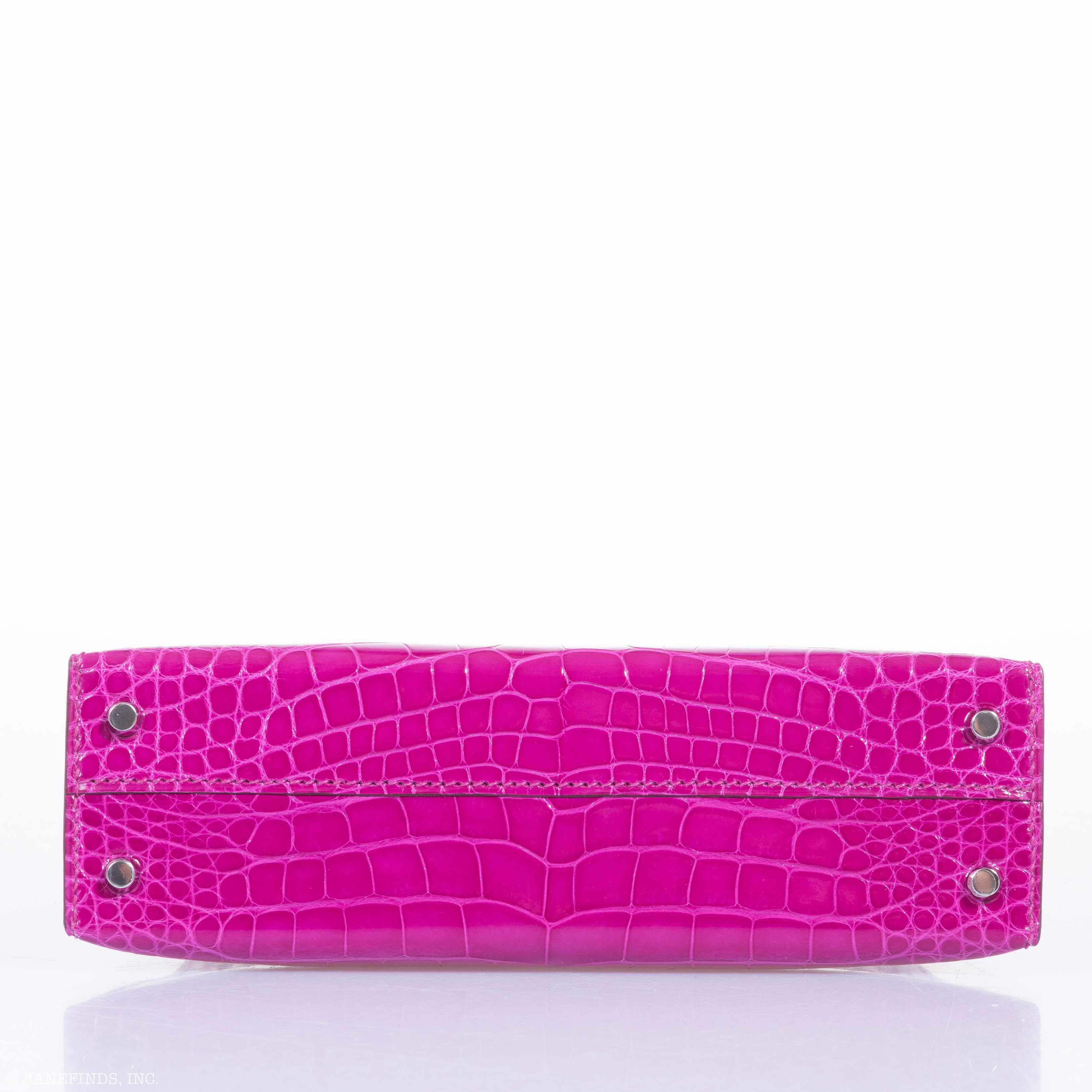 Hermès Kelly 20 Mini II Sellier Rose Scheherazade Alligator Palladium Hardware - 2019