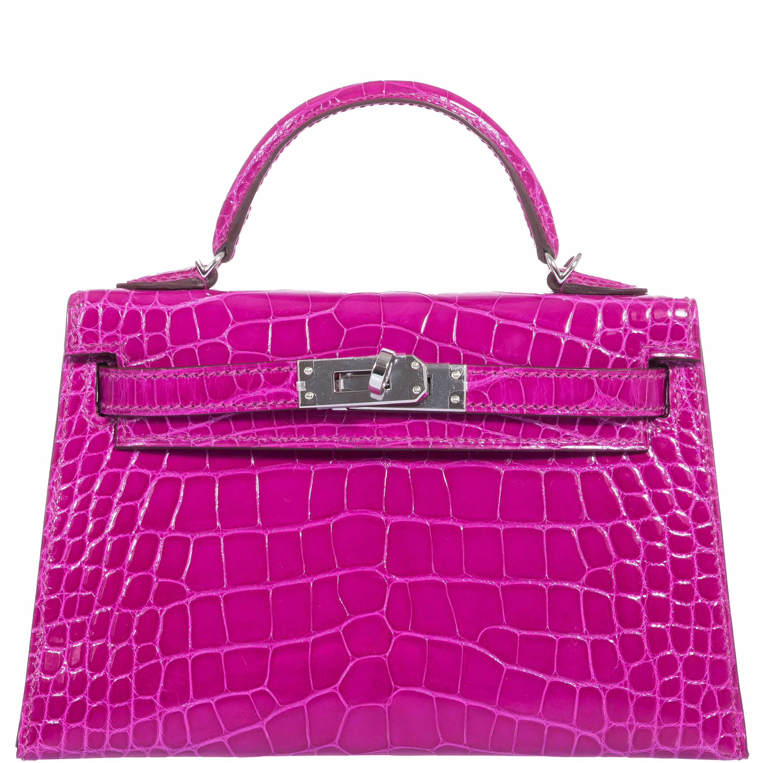 Hermès Kelly 20 Mini II Sellier Rose Scheherazade Alligator Palladium Hardware - 2019