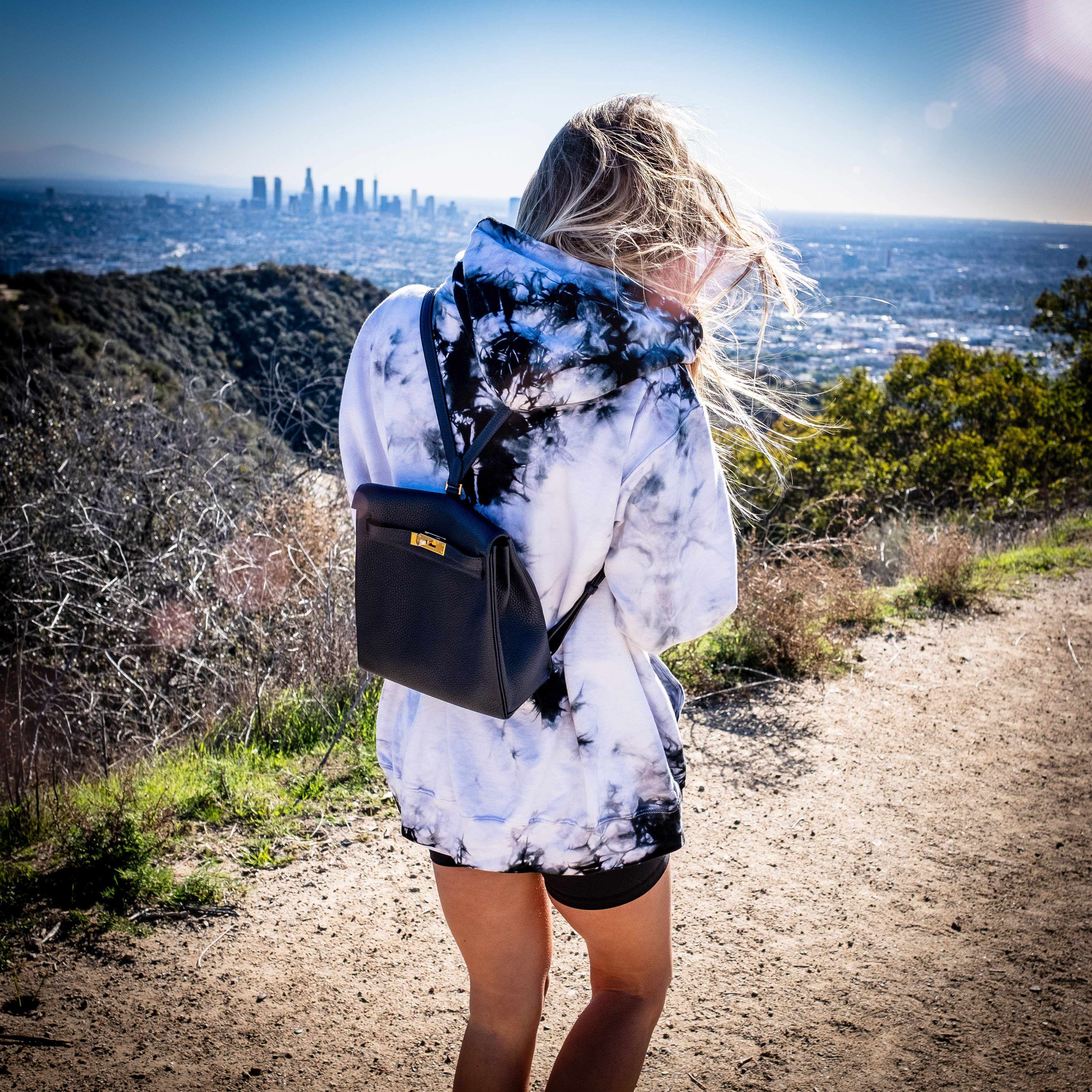 Hermès Kelly 22 Ado Backpack Blue Nuit Clemence Gold Hardware