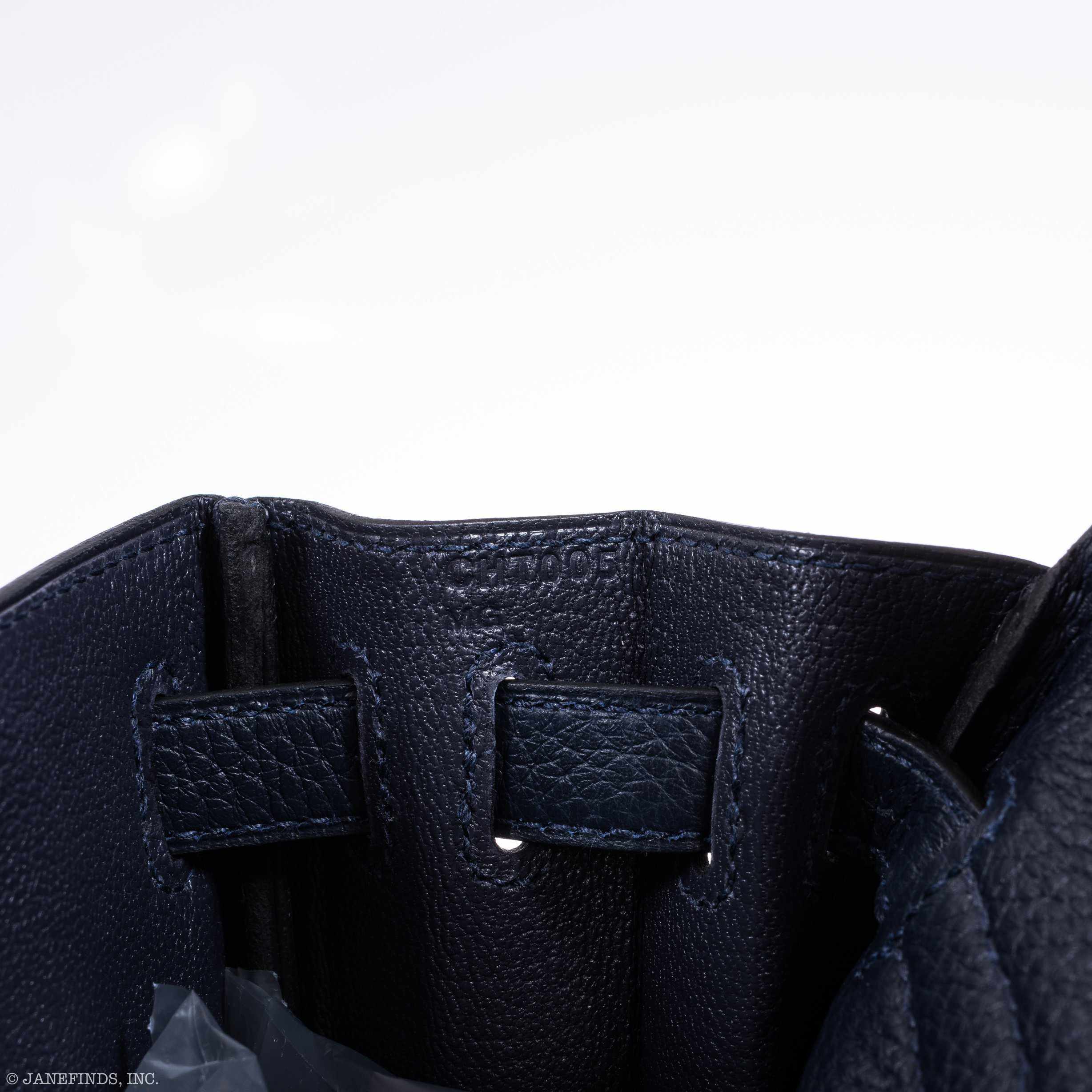Hermès Kelly 22 Ado Backpack Blue Nuit Clemence Gold Hardware
