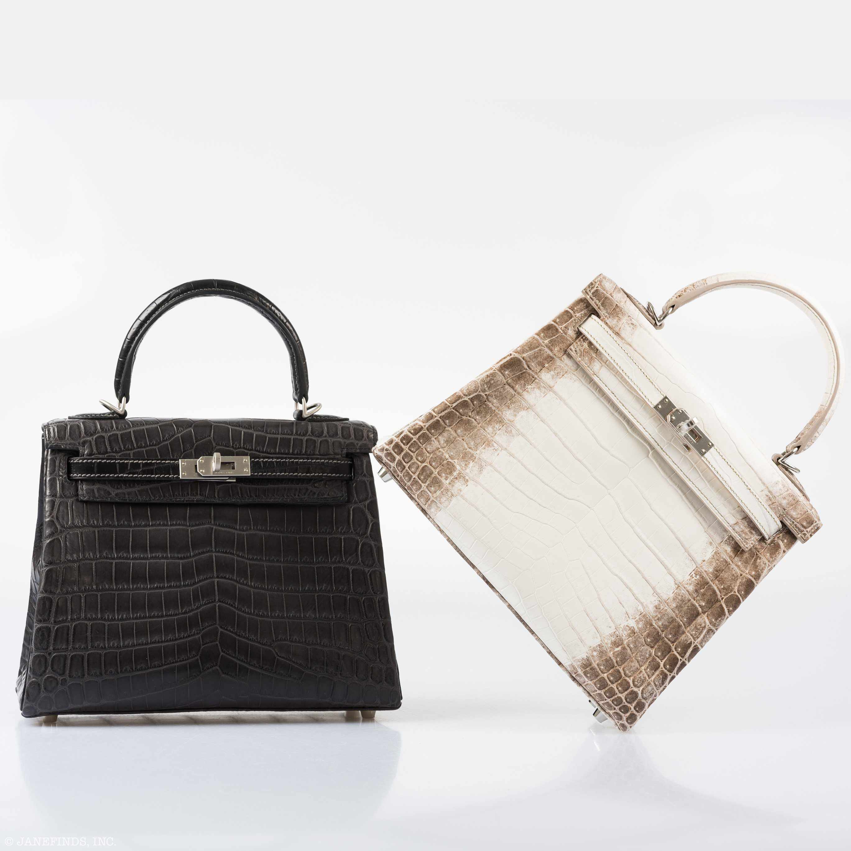 Hermès Kelly 25 HSS Retourne Matte Graphite Niloticus Crocodile Brushed Palladium Hardware