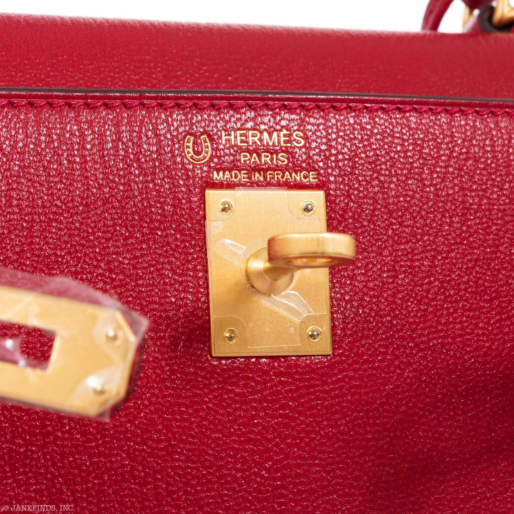 Hermès Kelly 25 HSS Sellier Rouge Casaque Chevre Goat Brushed Gold Hardware - Special Order